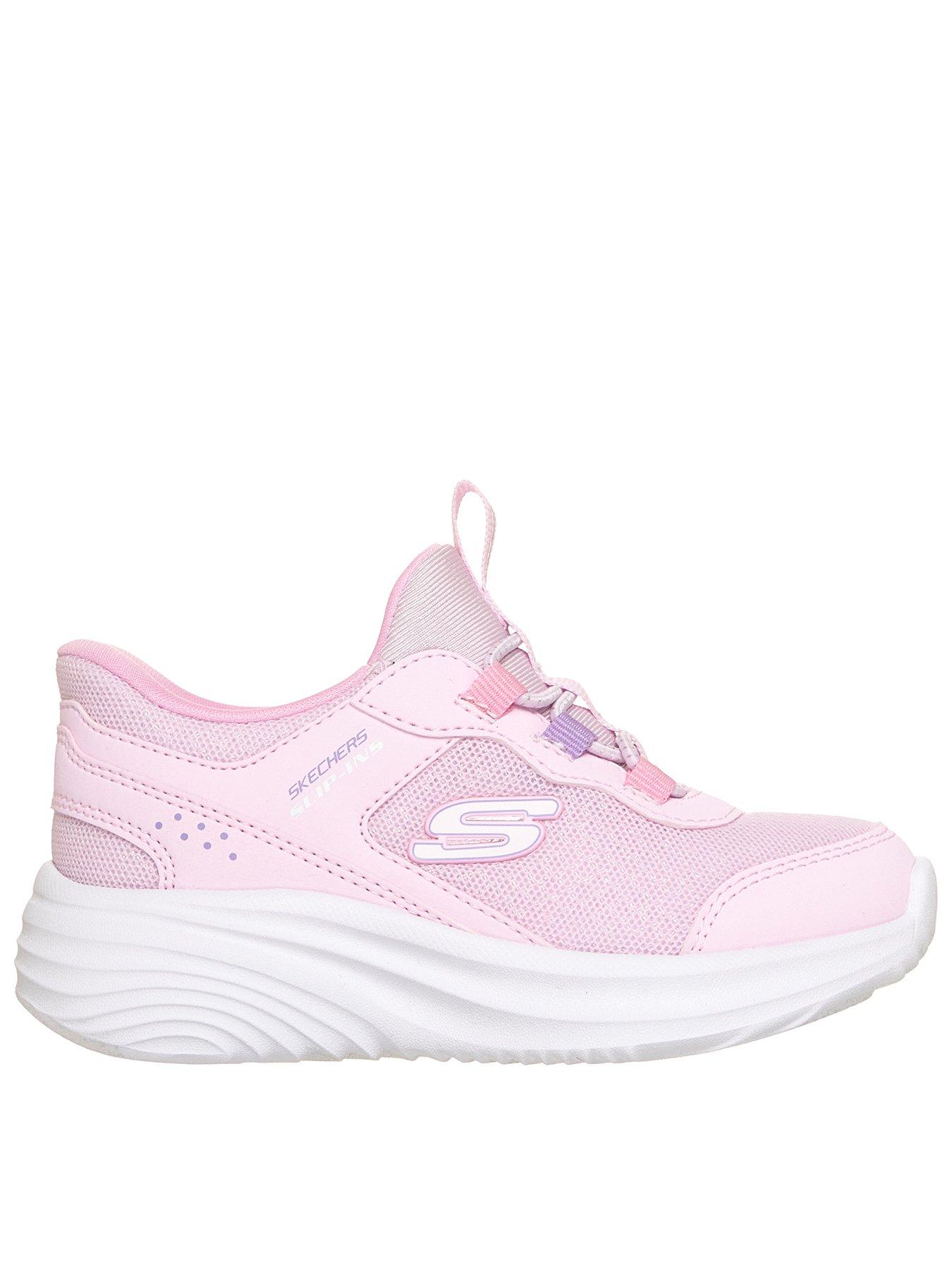 Image 1 of 6 of Skechers Girls' Hook and Loop Chunky Sole Trainers - Pink
