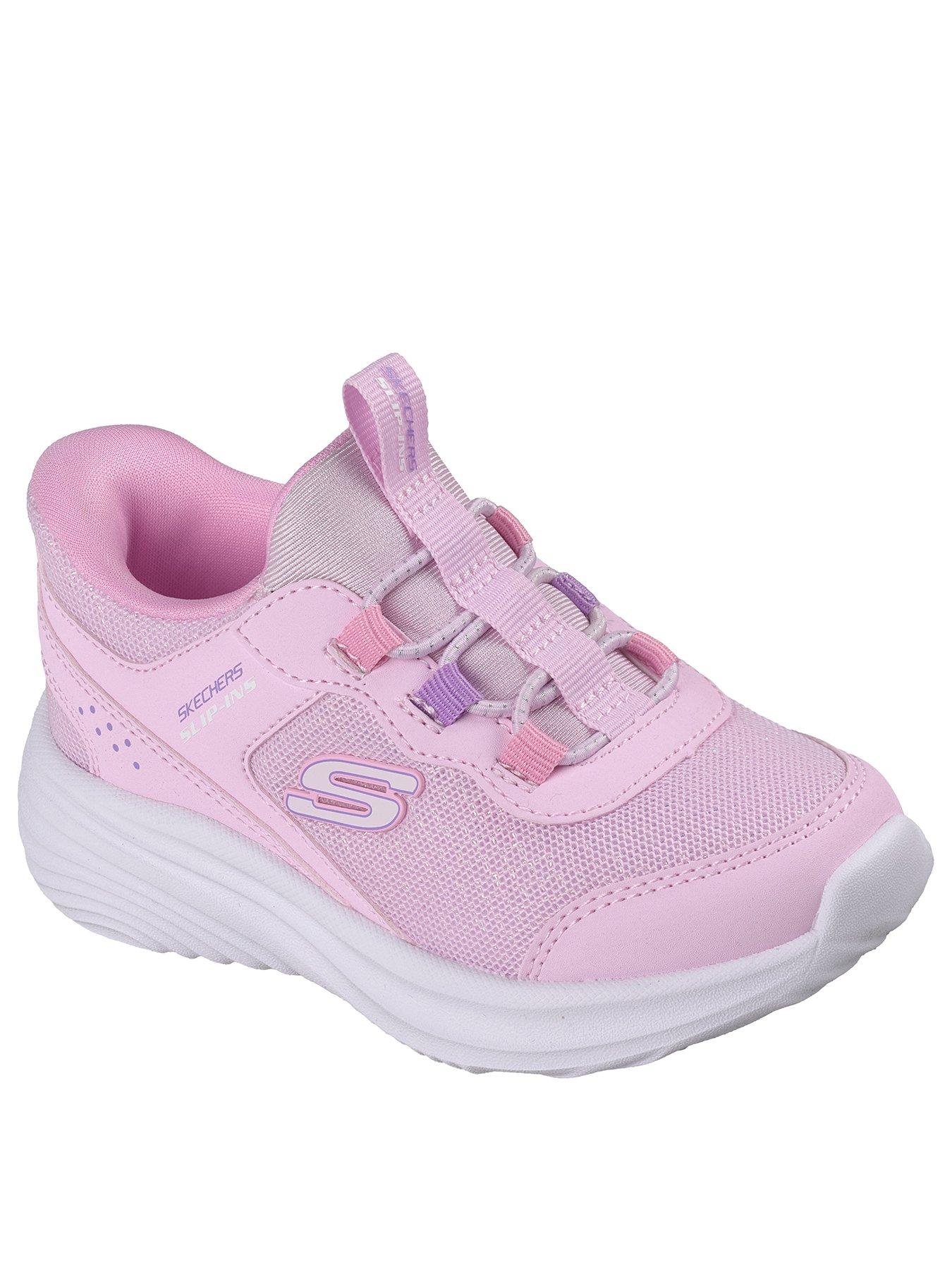 Image 2 of 6 of Skechers Girls' Hook and Loop Chunky Sole Trainers - Pink