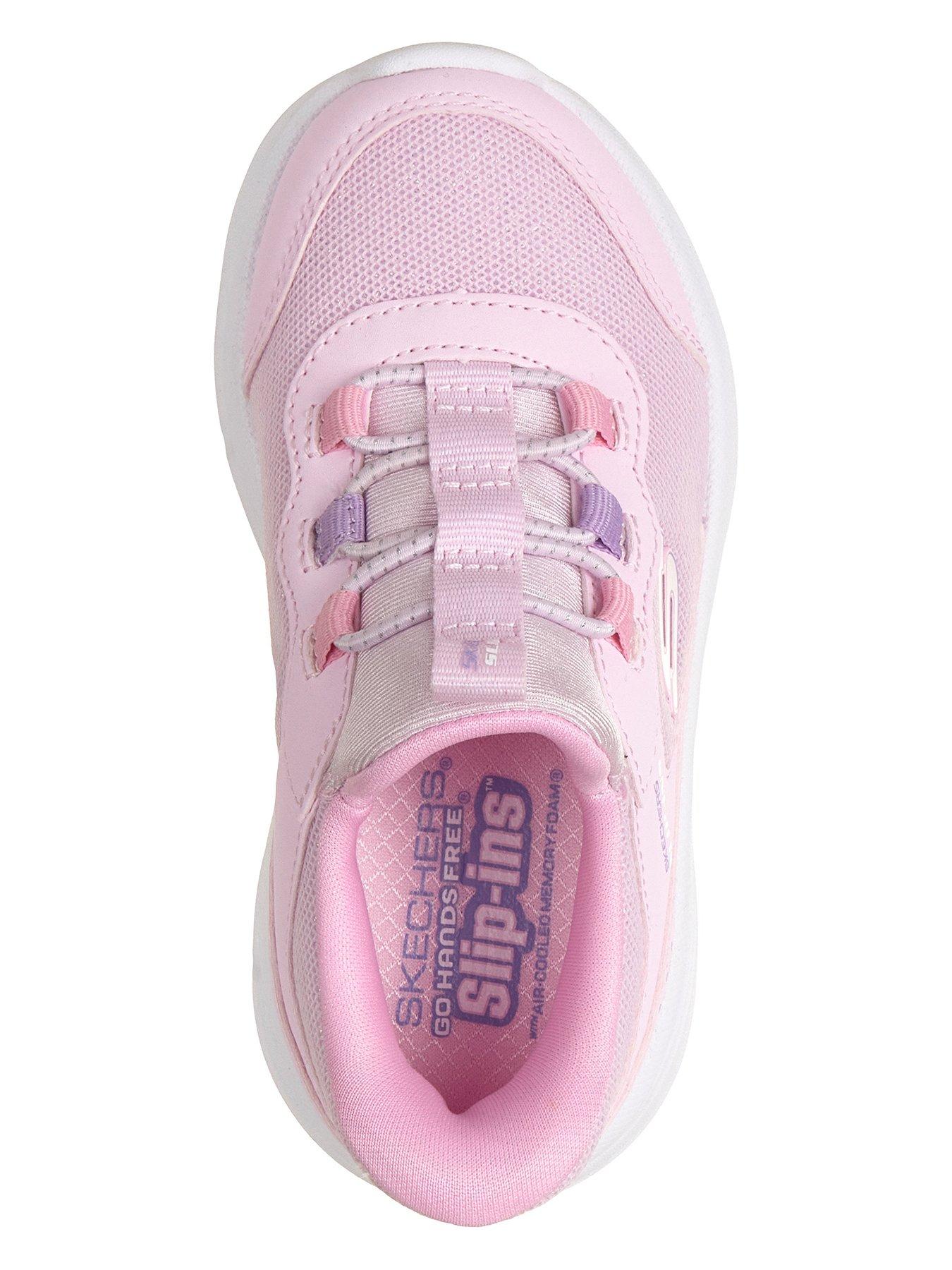 Image 3 of 6 of Skechers Girls' Hook and Loop Chunky Sole Trainers - Pink