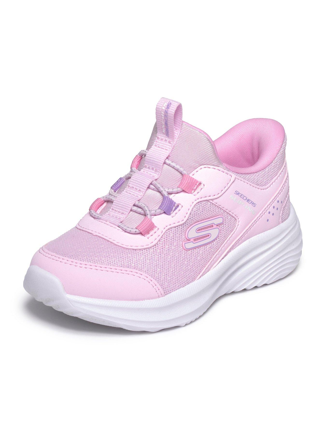 Image 6 of 6 of Skechers Girls' Hook and Loop Chunky Sole Trainers - Pink