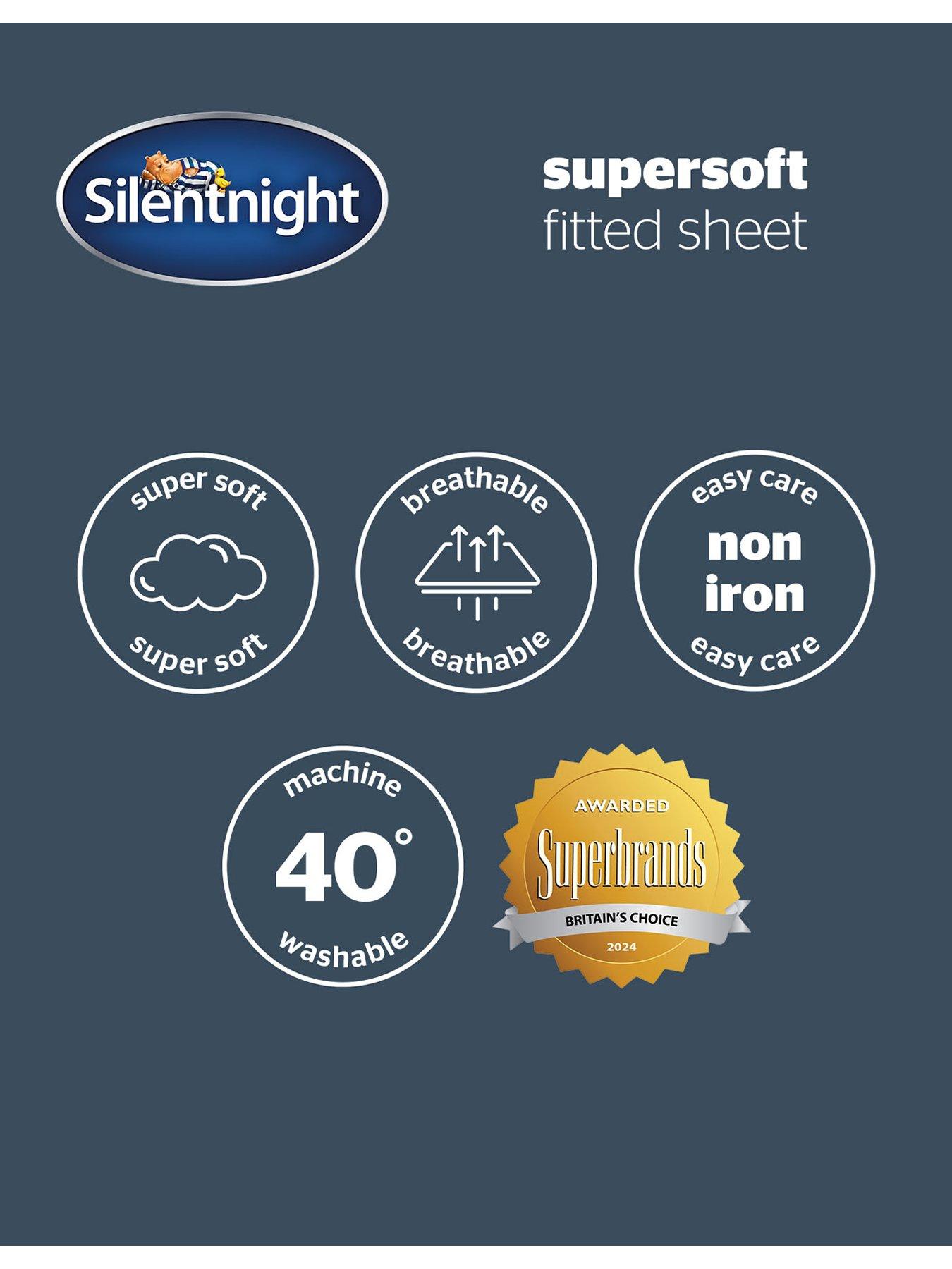 Image 6 of 6 of Silentnight Supersoft 2 Pack Fitted Sheet Bundle