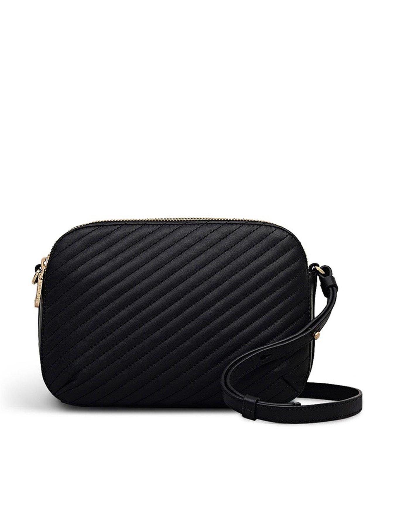 Image 1 of 5 of Radley Dukes Place Diagonal Quilt Medium Ziptop Cross Body Bag - Black