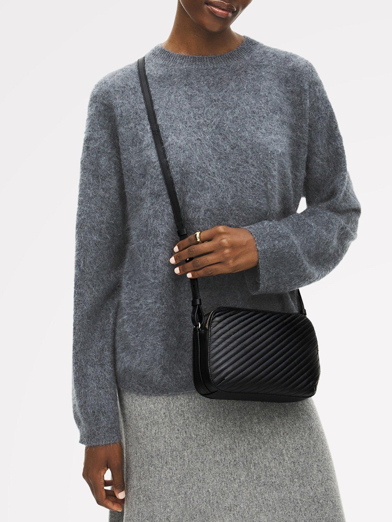 Image 2 of 5 of Radley Dukes Place Diagonal Quilt Medium Ziptop Cross Body Bag - Black