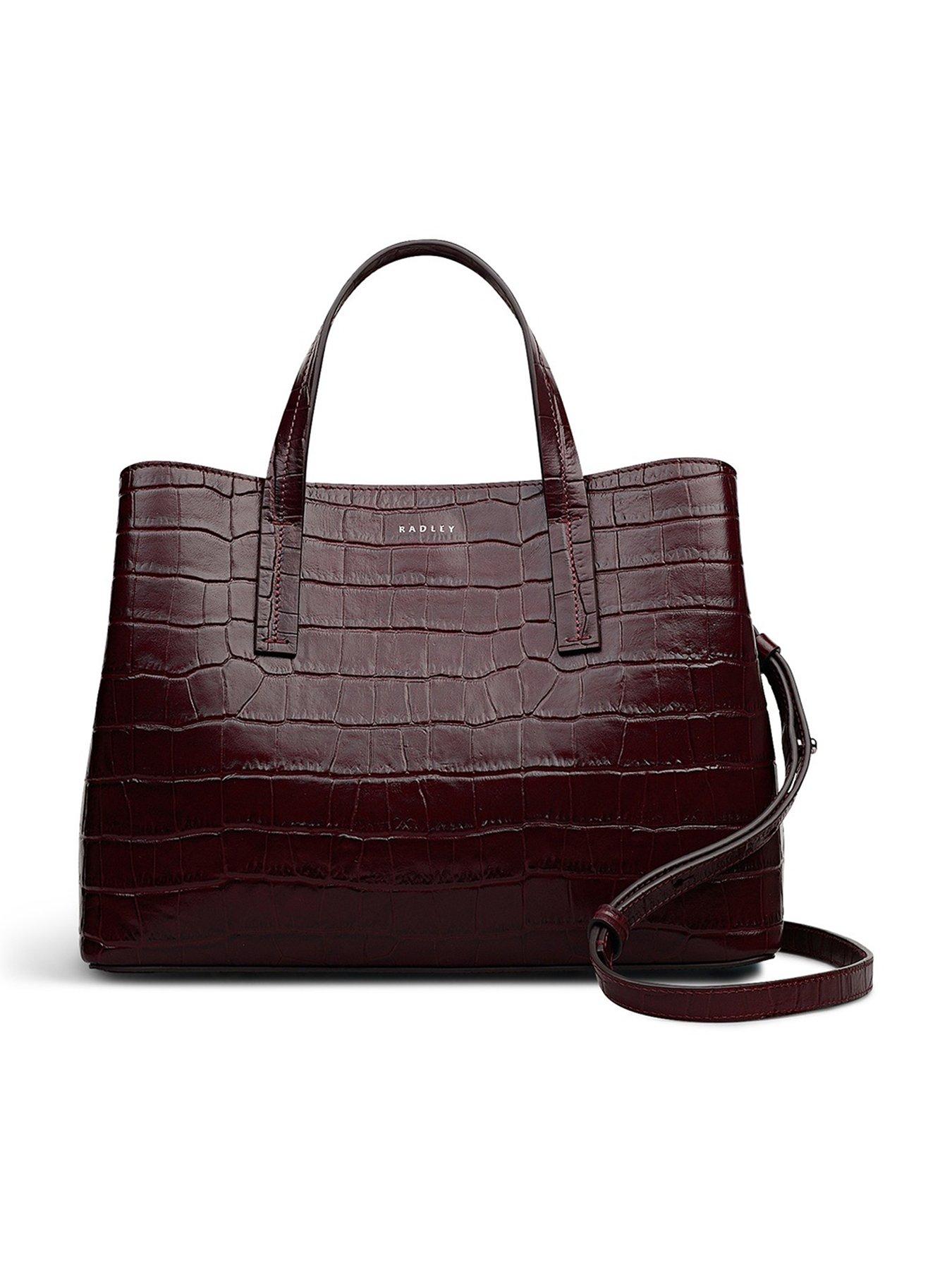 Radley Dukes Place - Faux Croc Medium Ziptop Grab - Dark Cherry | Very