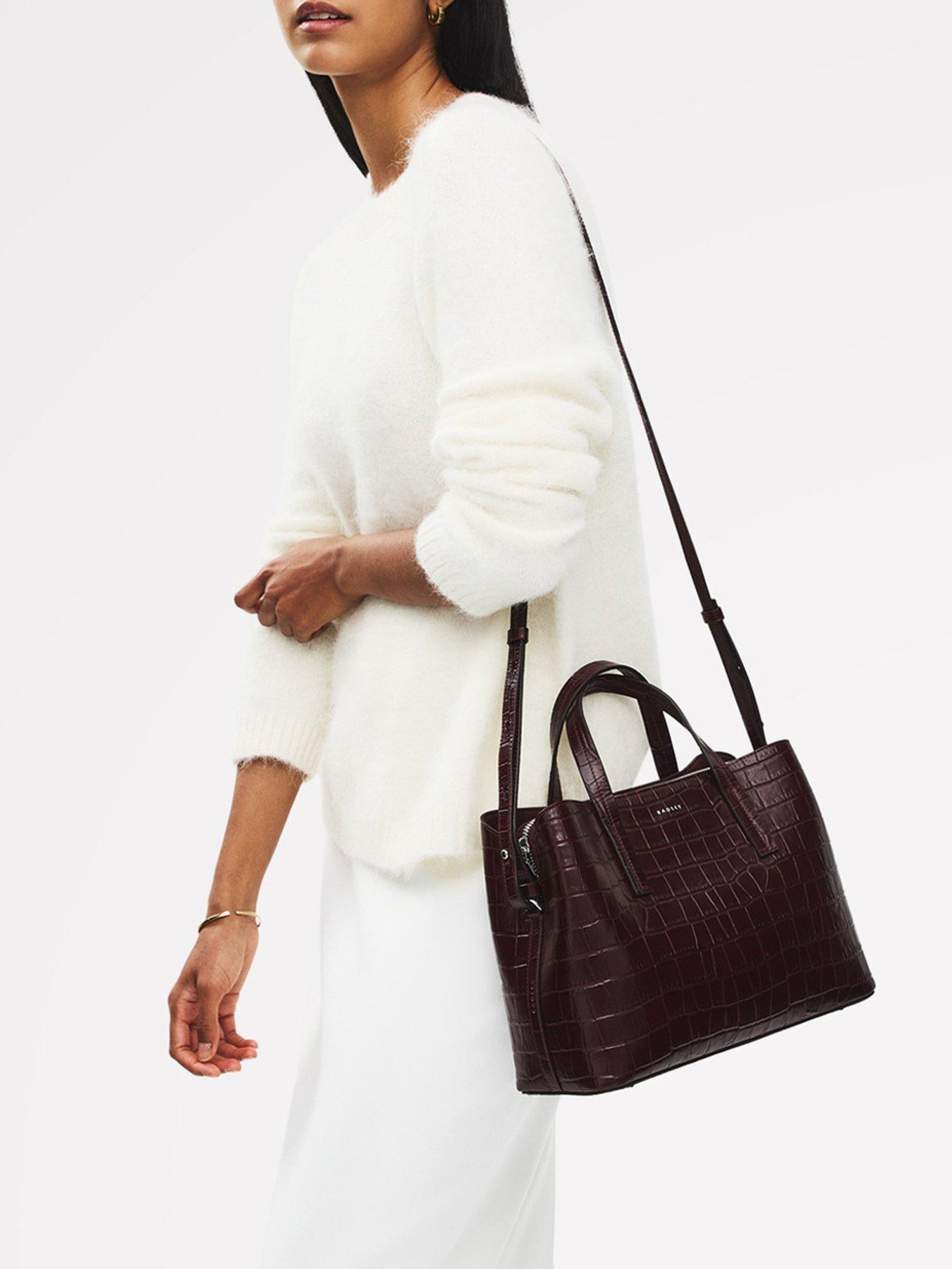 Radley Dukes Place - Faux Croc Medium Ziptop Grab - Dark Cherry | Very