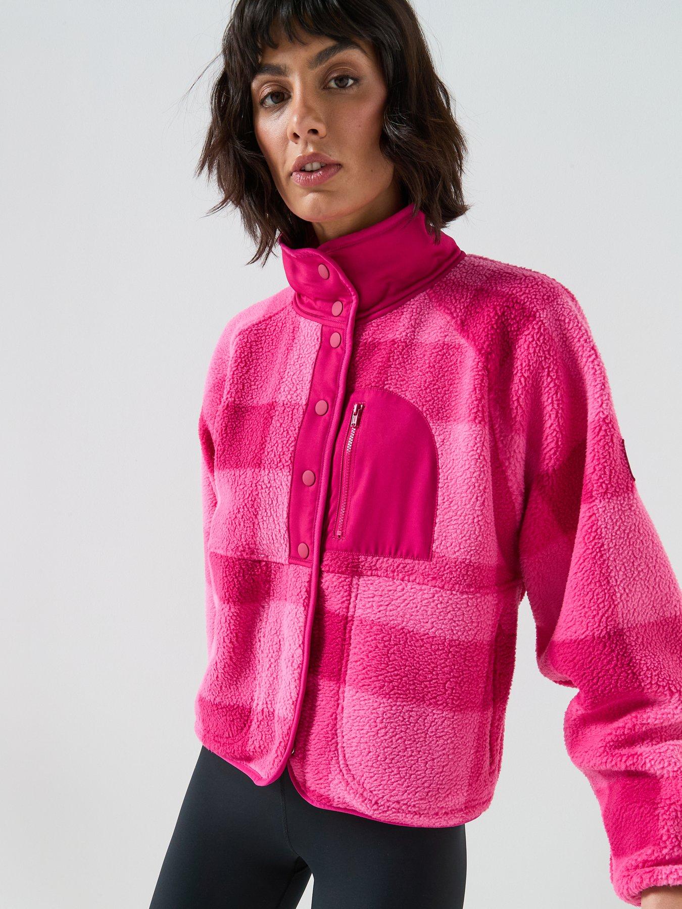 Gym + Coffee Womens Training Horizon Layer Up Full Snap - Pink | Very