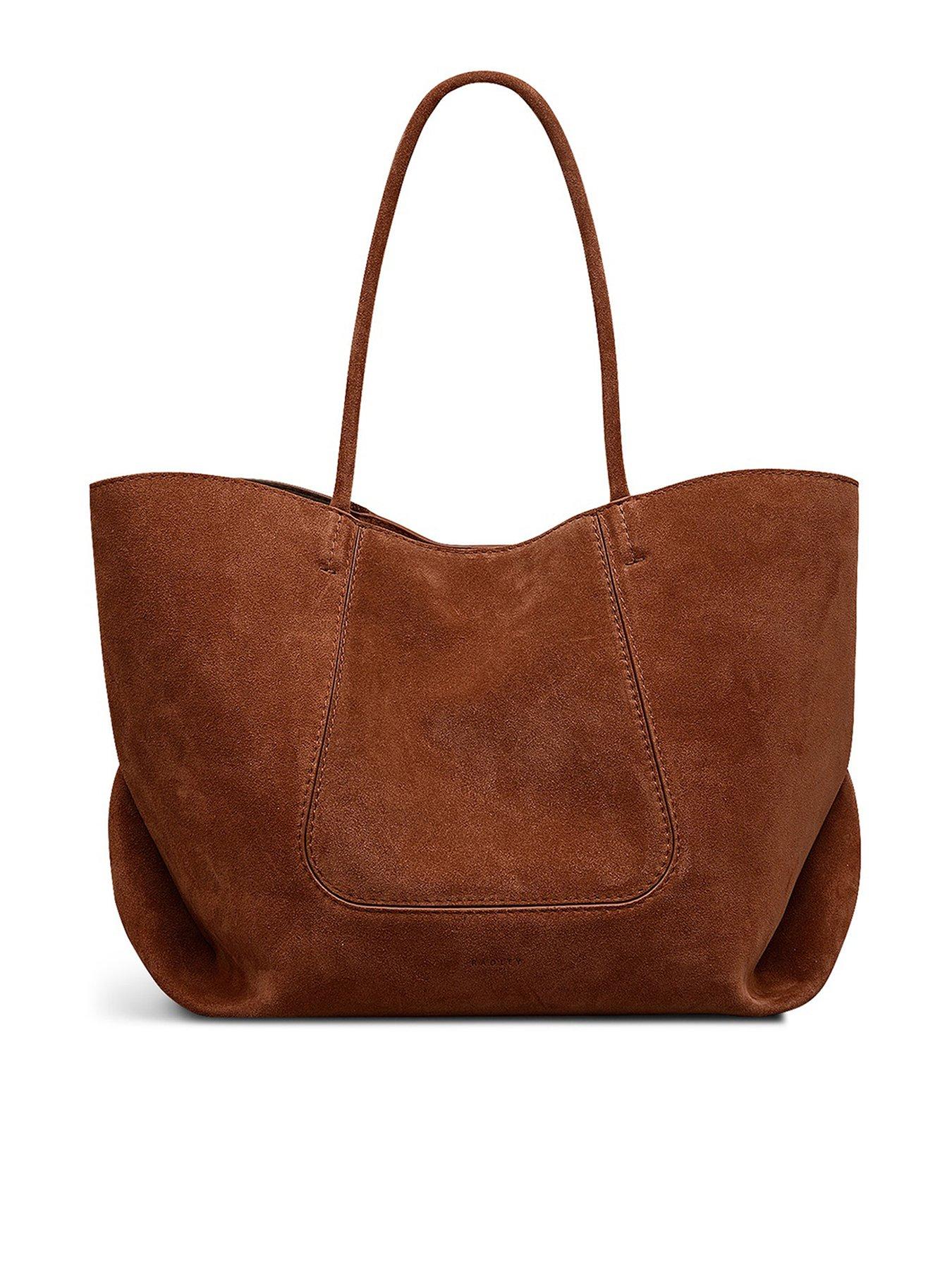 Radley The Compton Suede Medium Ziptop Shoulder Bag - Russet Brown