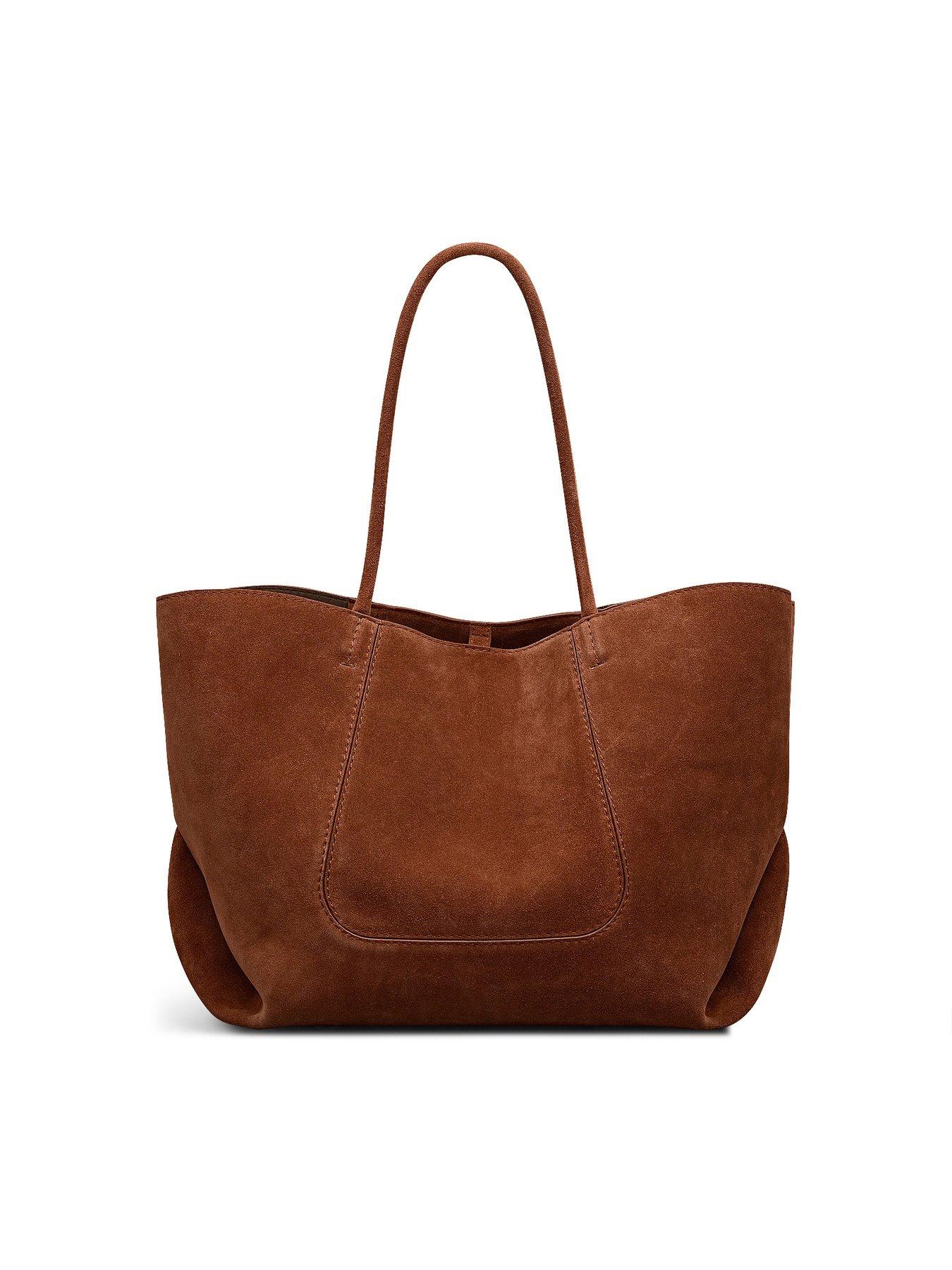 Image 3 of 6 of Radley The Compton Suede Medium Ziptop Shoulder Bag - Russet Brown