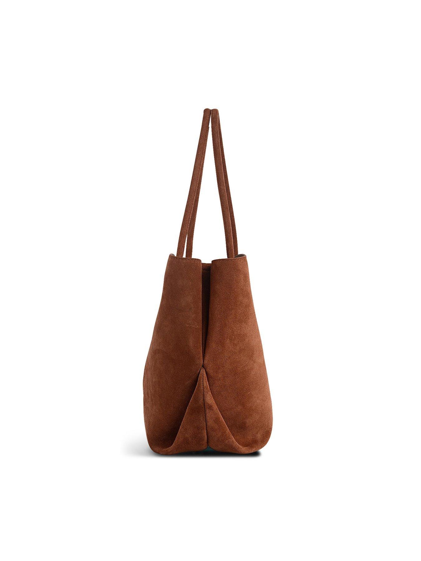 Image 5 of 6 of Radley The Compton Suede Medium Ziptop Shoulder Bag - Russet Brown