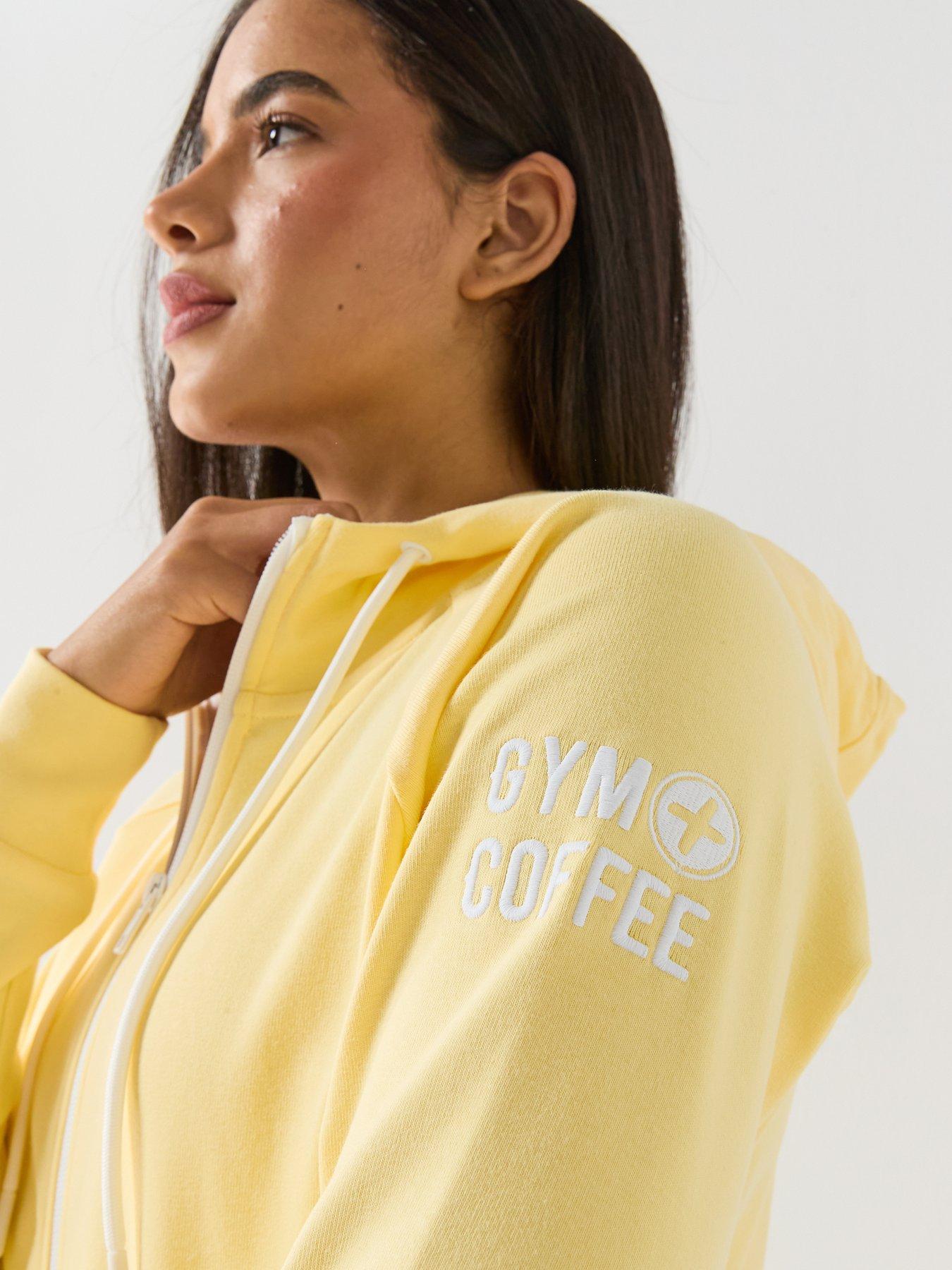 Image 4 of 6 of Gym + Coffee Womens Training Chill Zip - Yellow