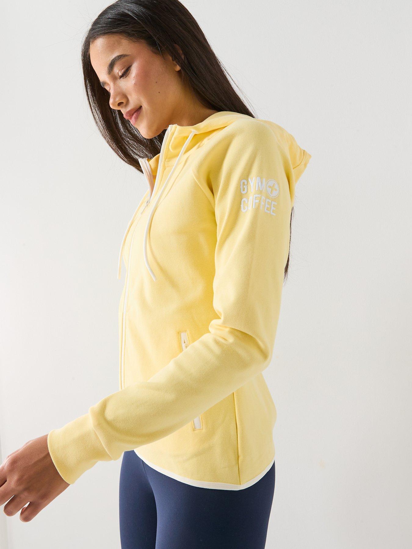 Image 5 of 6 of Gym + Coffee Womens Training Chill Zip - Yellow