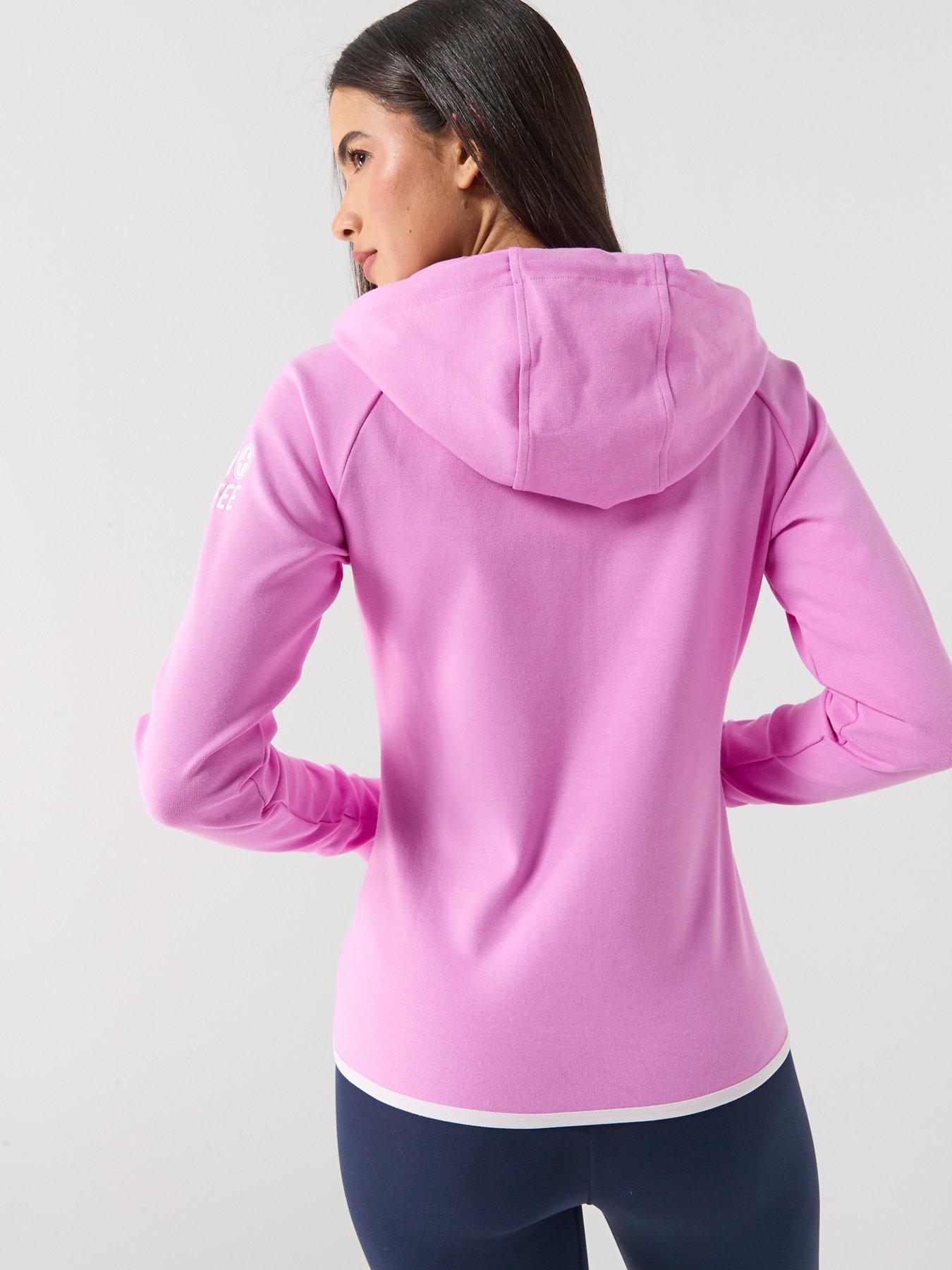 Image 2 of 6 of Gym + Coffee Womens Training Chill Zip Hoodie - Pink