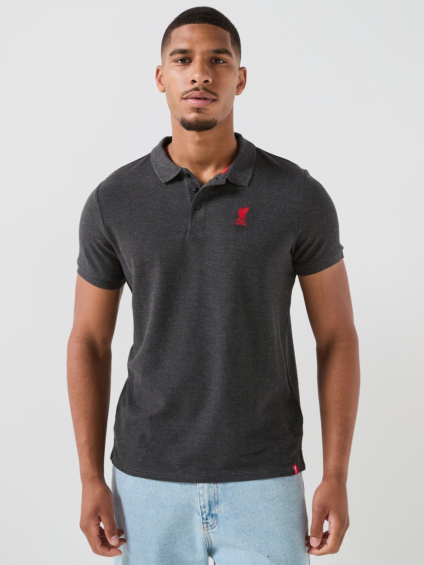 Liverpool FC Mens Liverpool Fc Polo Shirt - Charcoal Grey