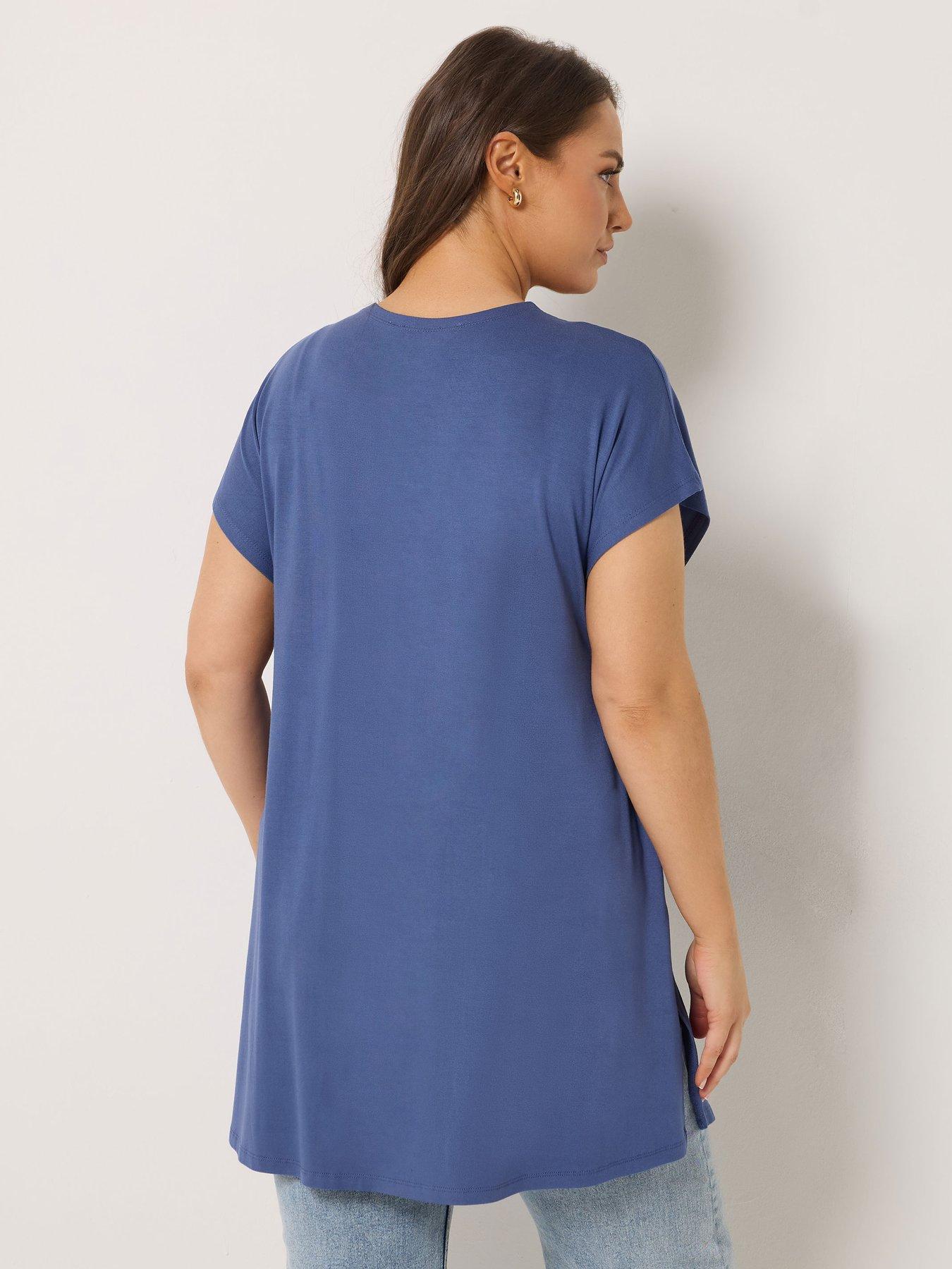 Image 2 of 4 of Yours Curve Grown On Cover Up - Blue