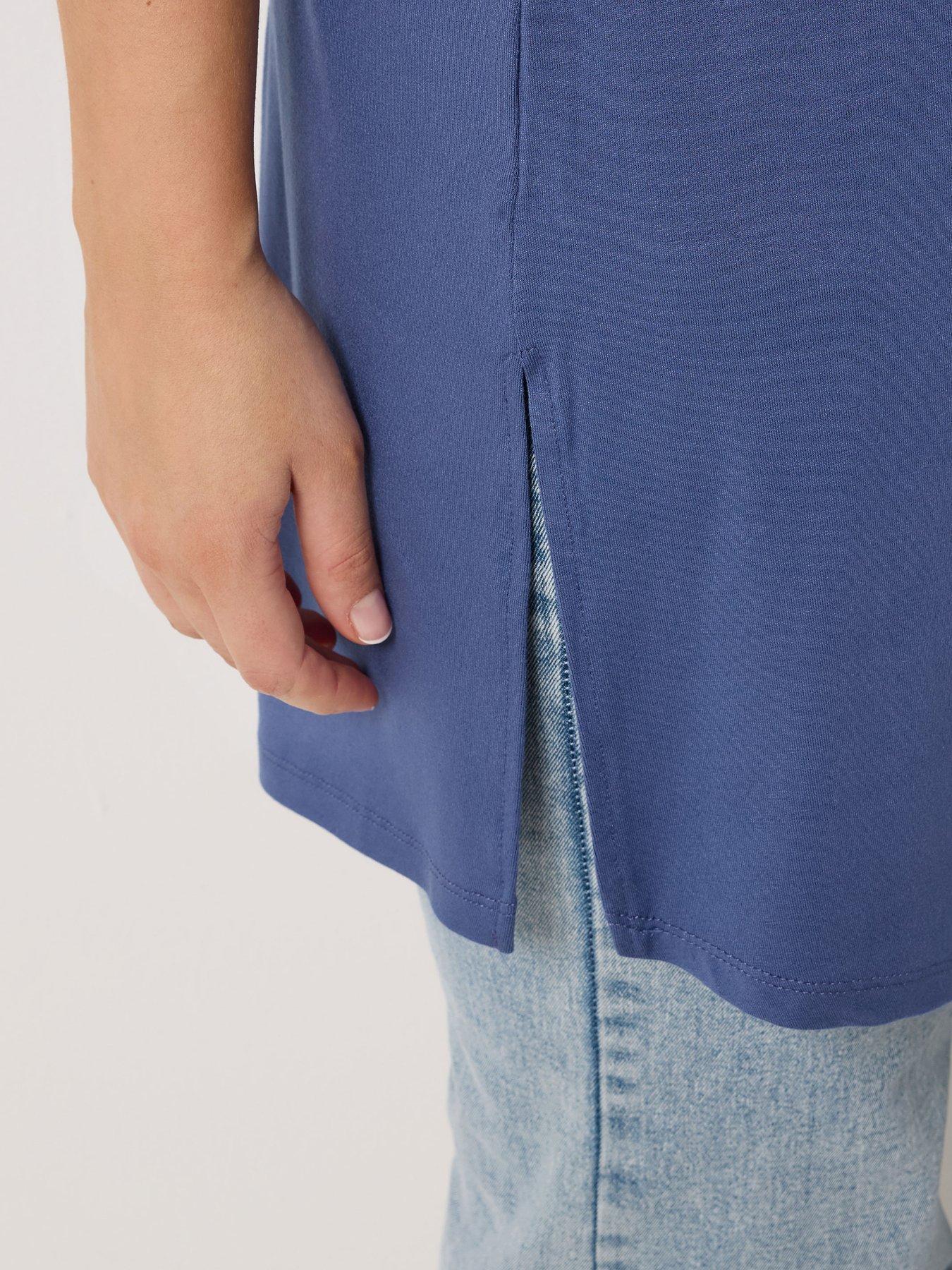 Image 4 of 4 of Yours Curve Grown On Cover Up - Blue