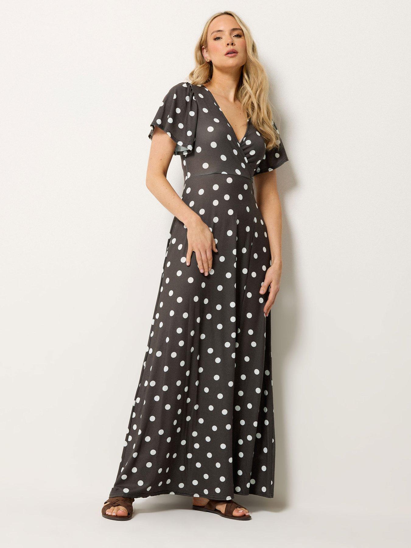 Long Tall Sally Tall Spot Wrap Maxi Dress