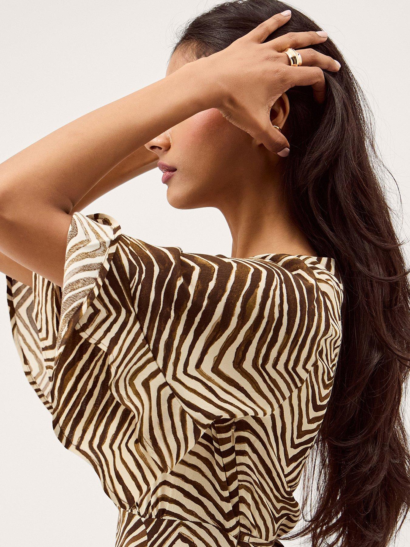 Image 3 of 5 of Monsoon Pippa Animal Print Midi Dress - Multi
