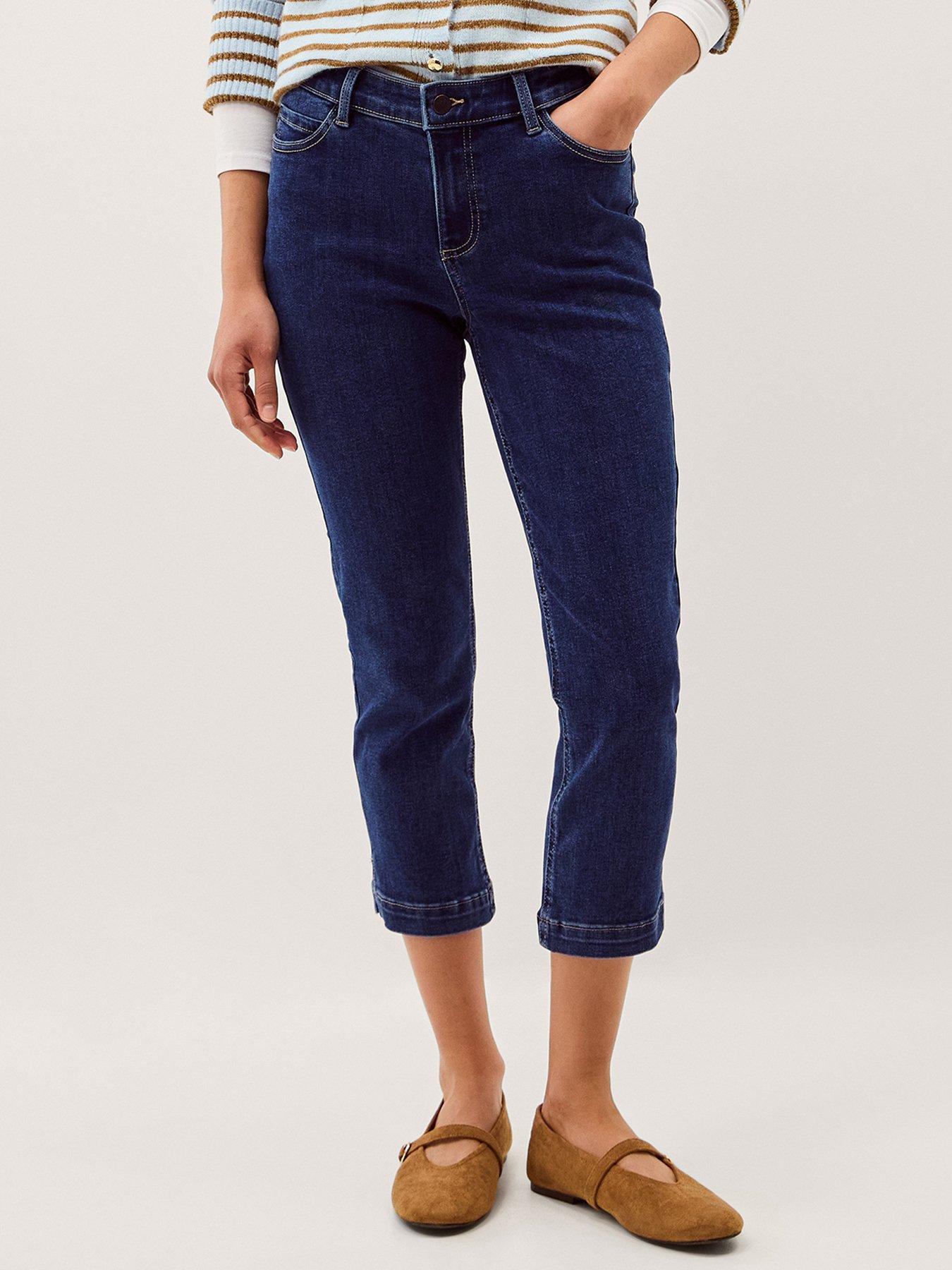 Image 1 of 5 of Monsoon Idabella Cropped Jean - Blue