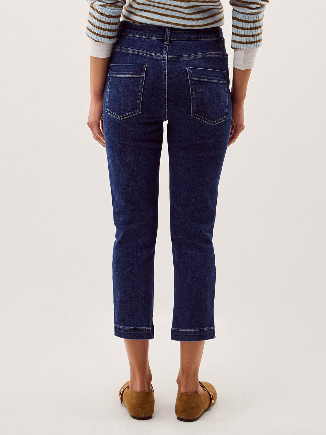 Image 2 of 5 of Monsoon Idabella Cropped Jean - Blue