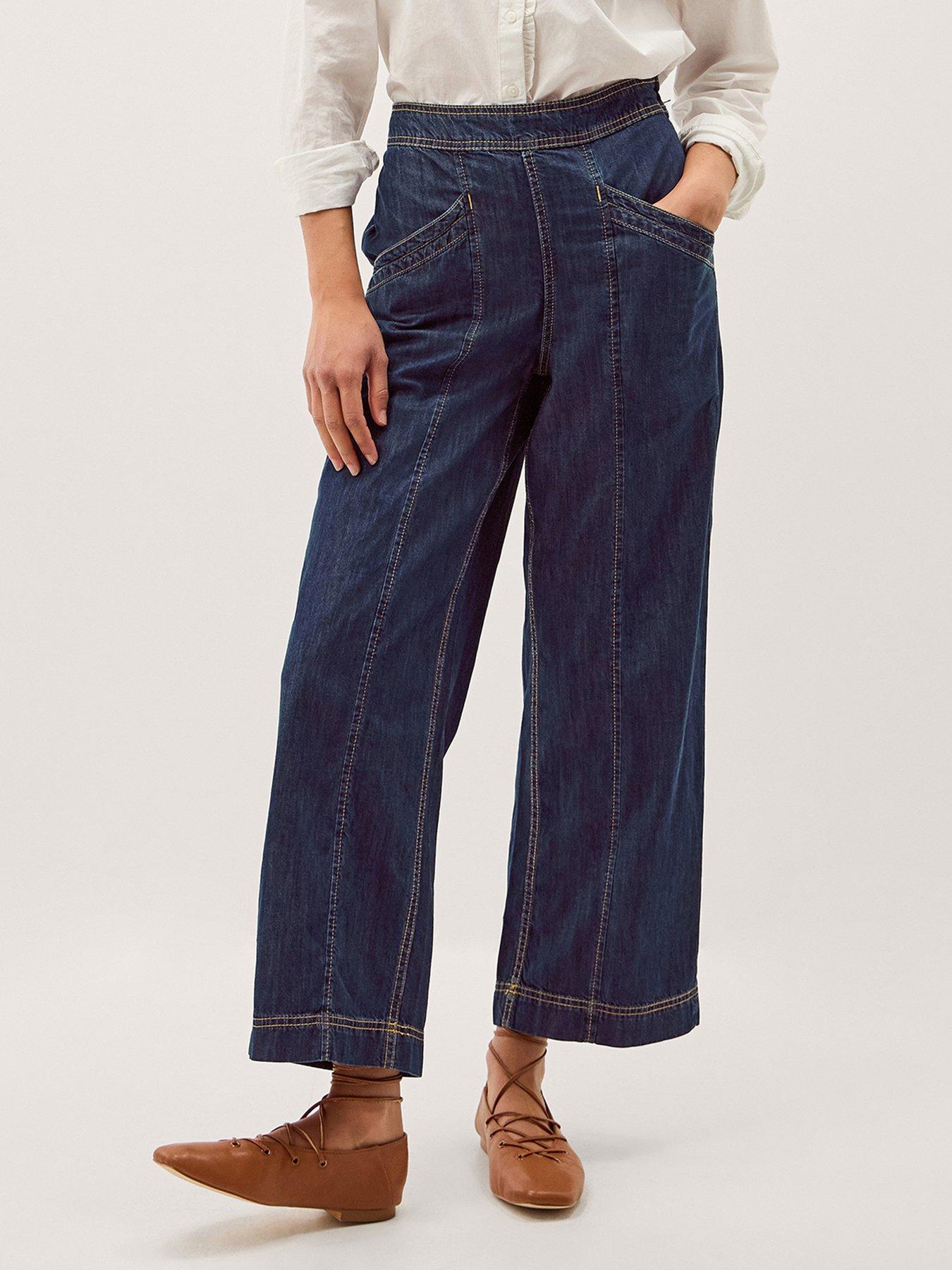 Monsoon Harper Wide Leg Jeans - Blue