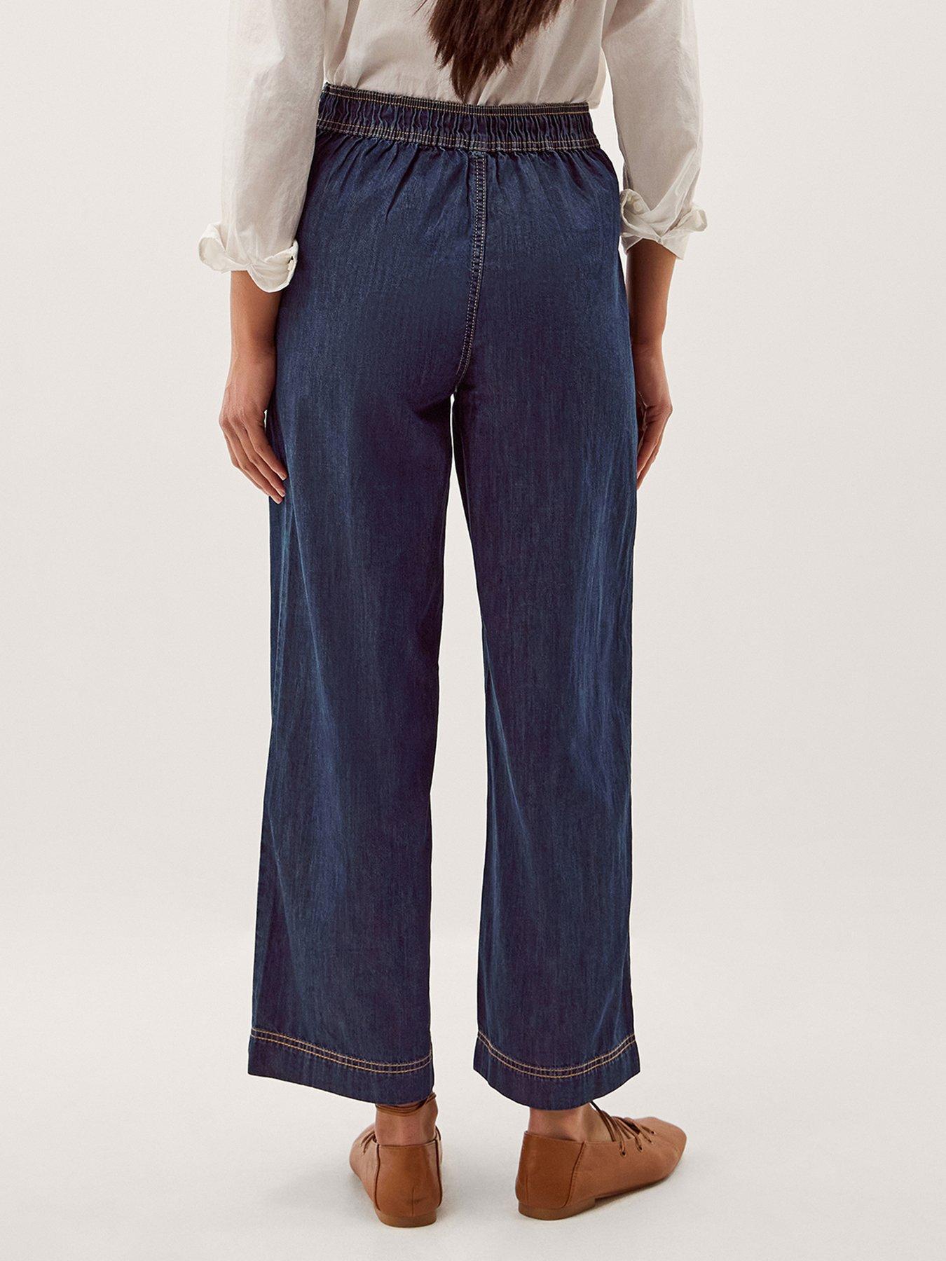 Image 2 of 4 of Monsoon Harper Wide Leg Jeans - Blue