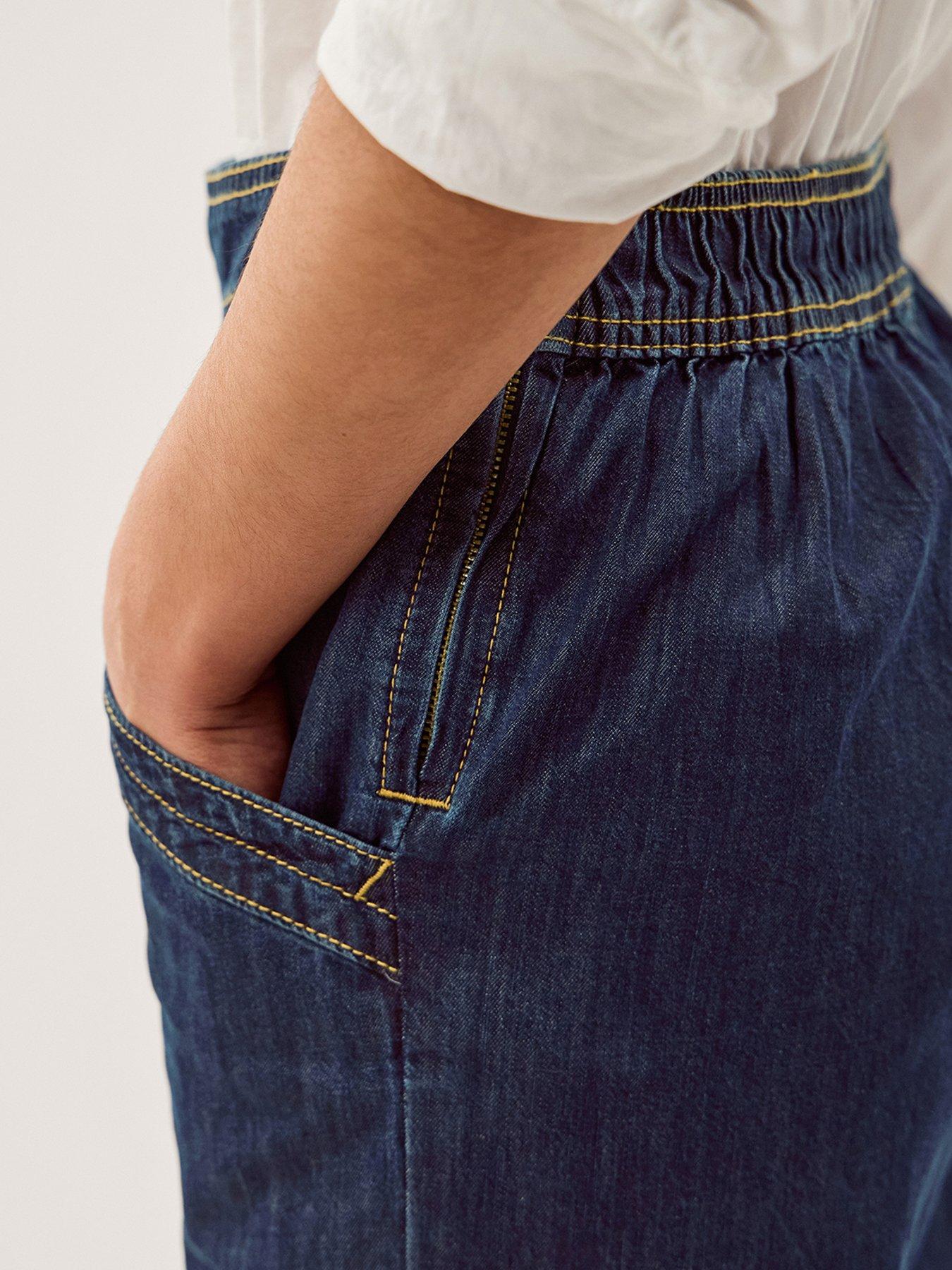 Image 4 of 4 of Monsoon Harper Wide Leg Jeans - Blue