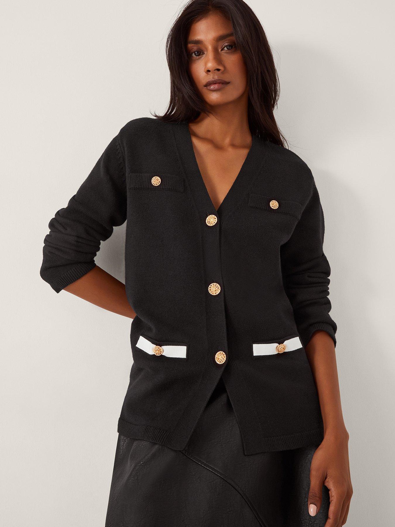 Monsoon Leila Longline Cardigan - Black