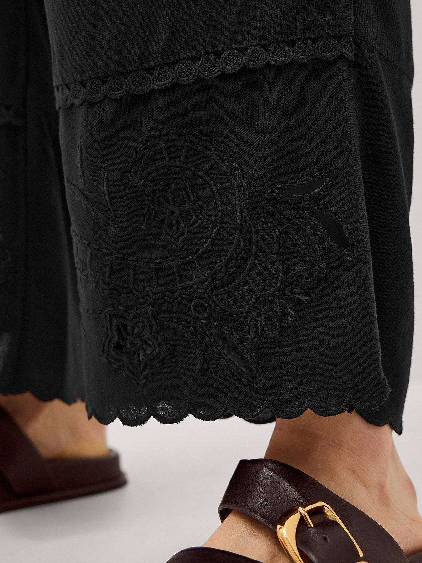 Image 4 of 4 of Monsoon Cindy Linen Trouser - Black