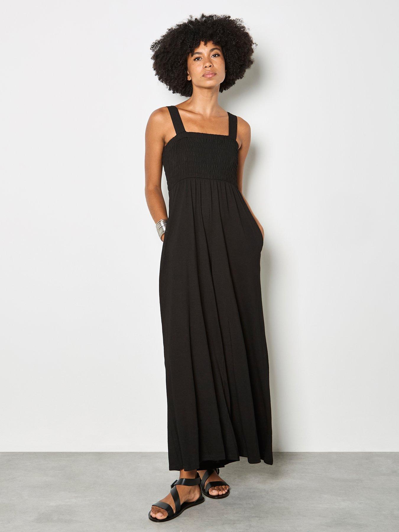 Image 1 of 4 of Apricot Smoked Easy Jersey Slub Jumpsuit
