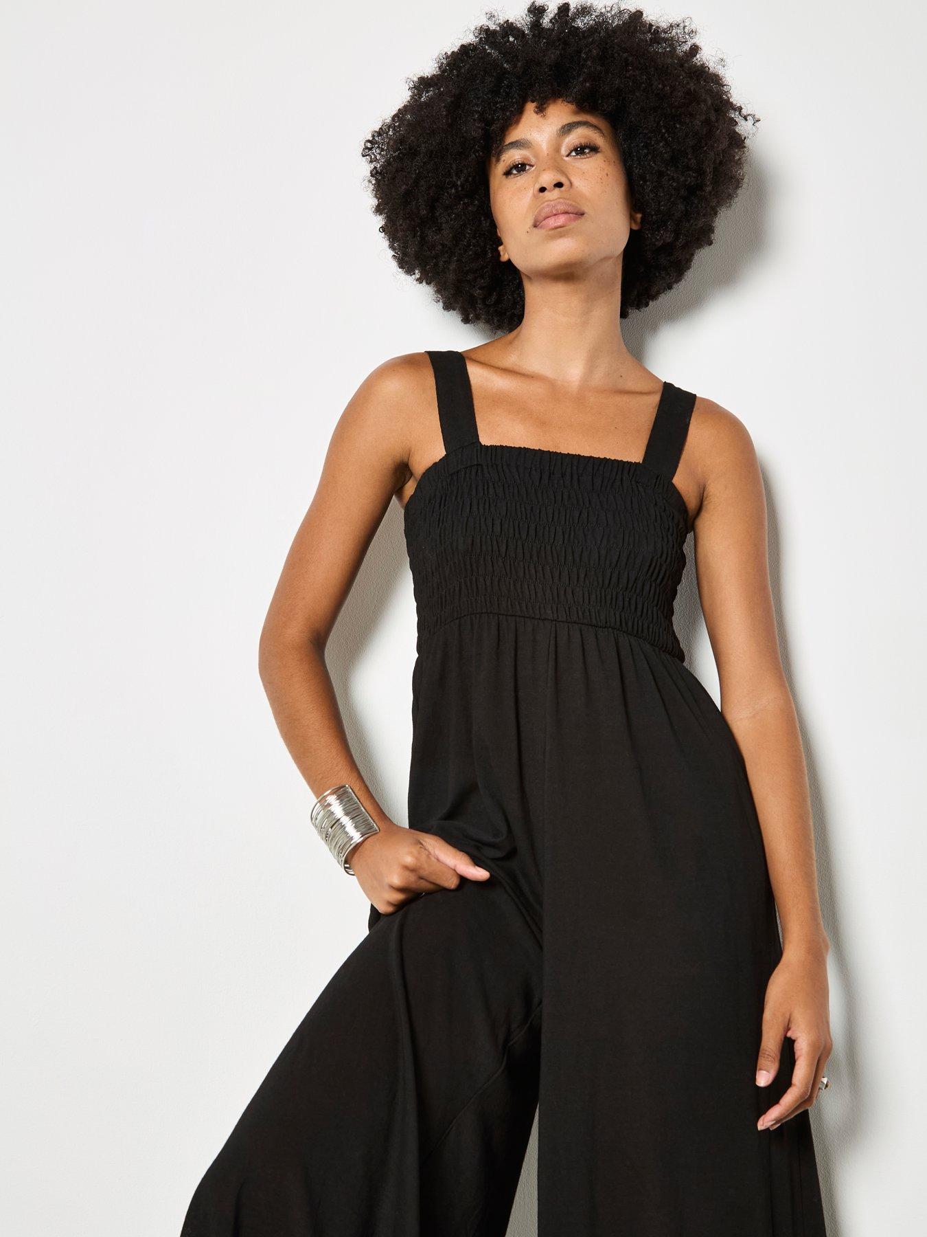 Image 3 of 4 of Apricot Smoked Easy Jersey Slub Jumpsuit