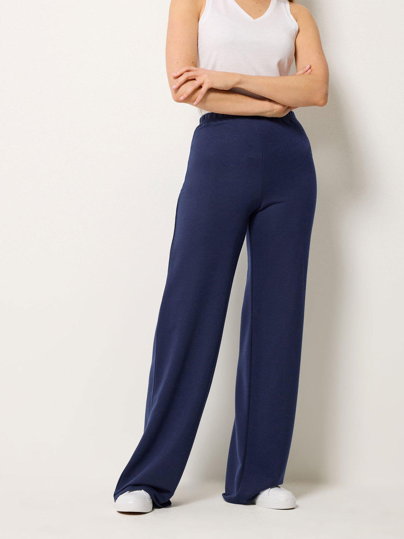 Long Tall Sally Wide Leg Trouser 36" - Blue