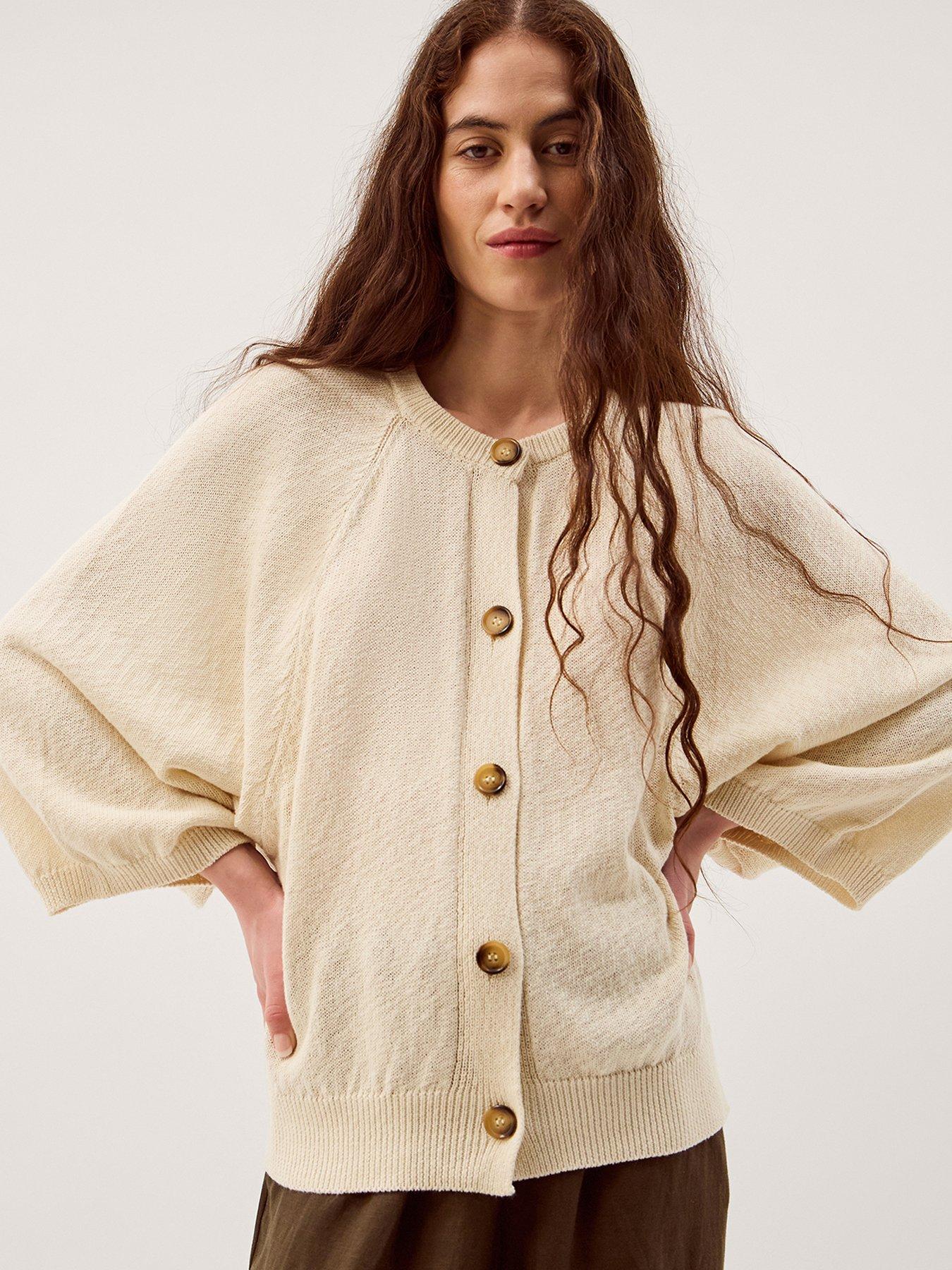 Monsoon Caryn Cotton Cardigan - Ivory