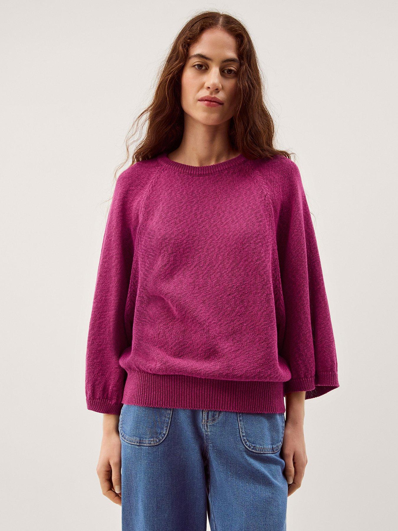 Monsoon Codie Cotton Jumper - Pink