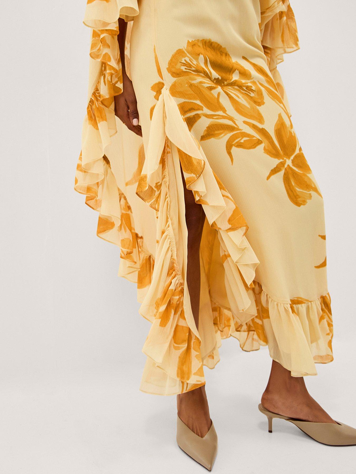 Image 4 of 5 of Monsoon Joanna Floral Cape Maxi Dress - Ivory