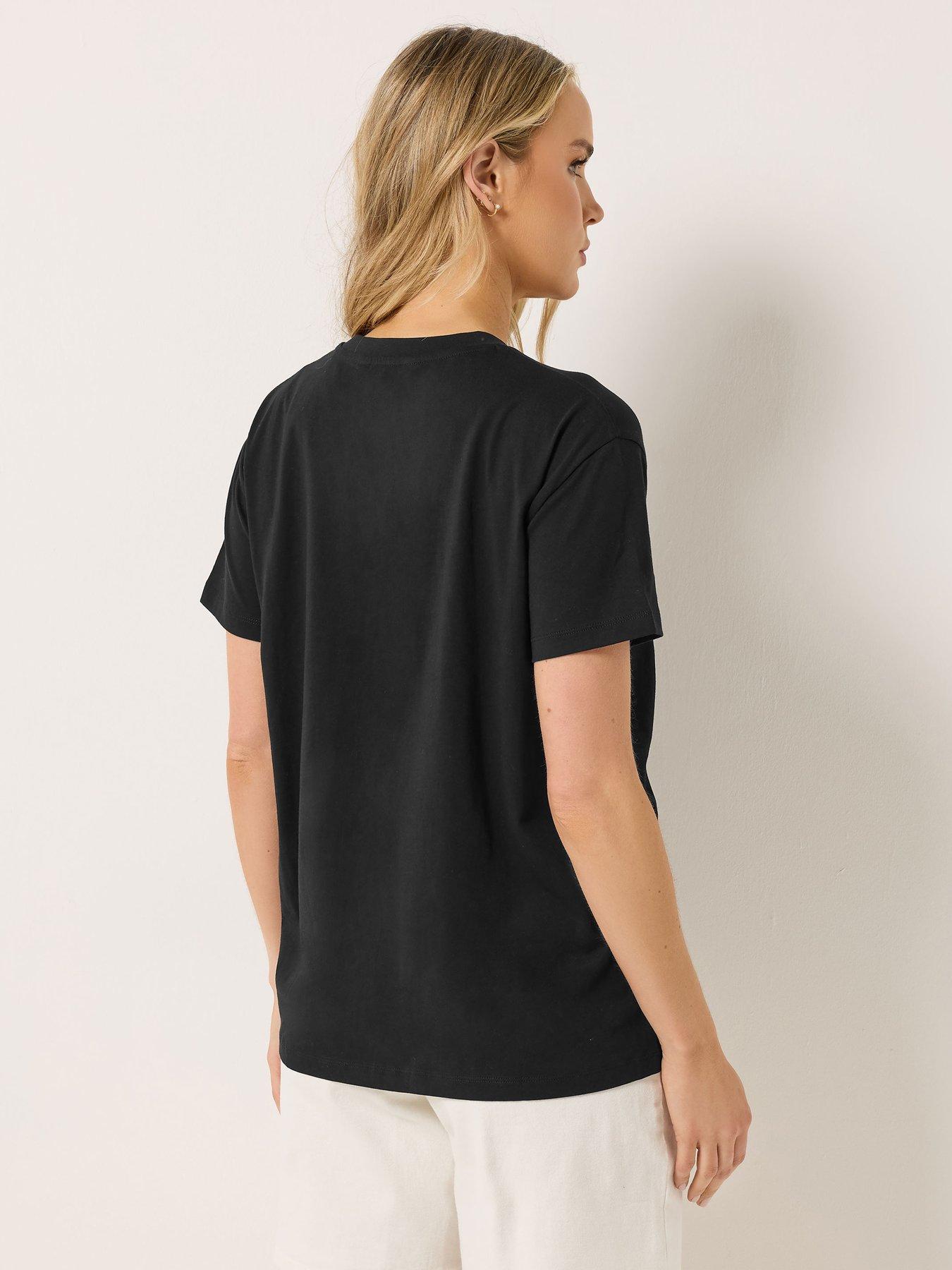 Image 2 of 5 of Long Tall Sally Pleat Front T-Shirt - Black