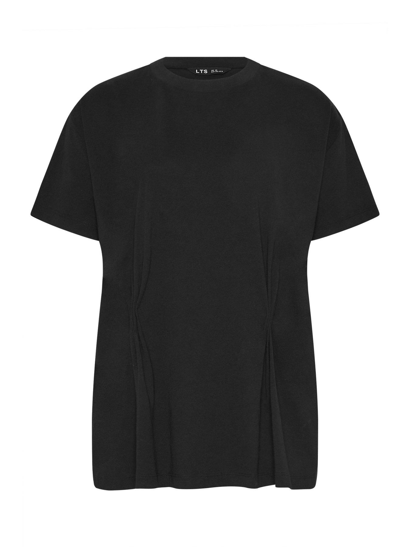 Image 5 of 5 of Long Tall Sally Pleat Front T-Shirt - Black
