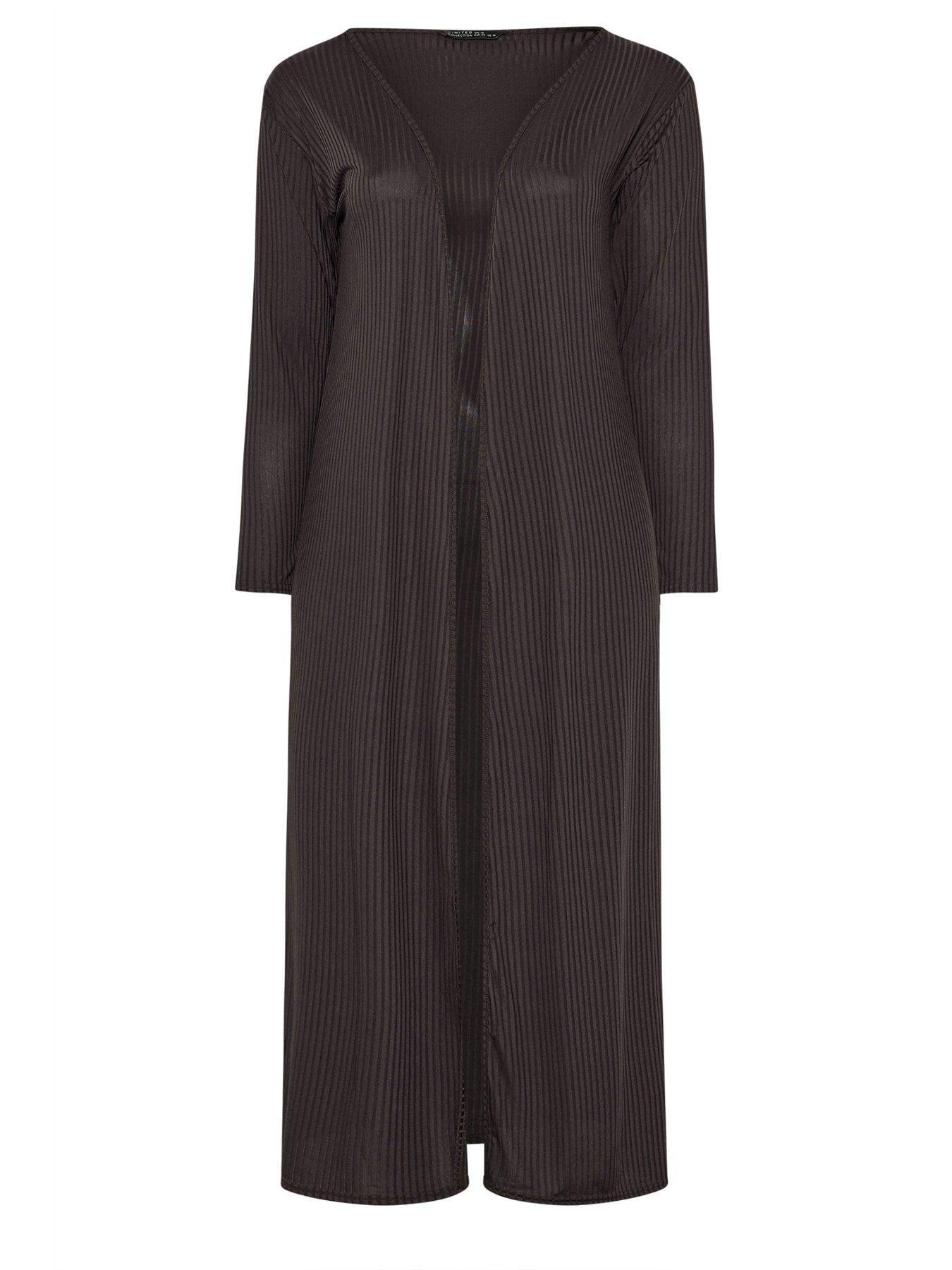 Image 5 of 5 of Yours Curve Ribbed Maxi Cardigan