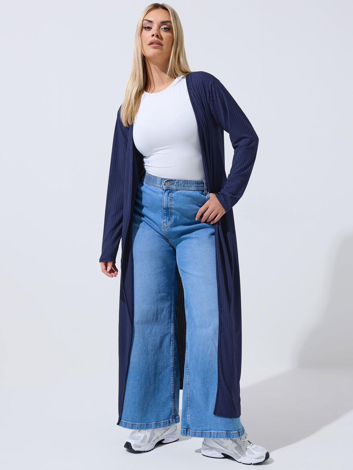 Yours Curve Ribbed Maxi Cardigan