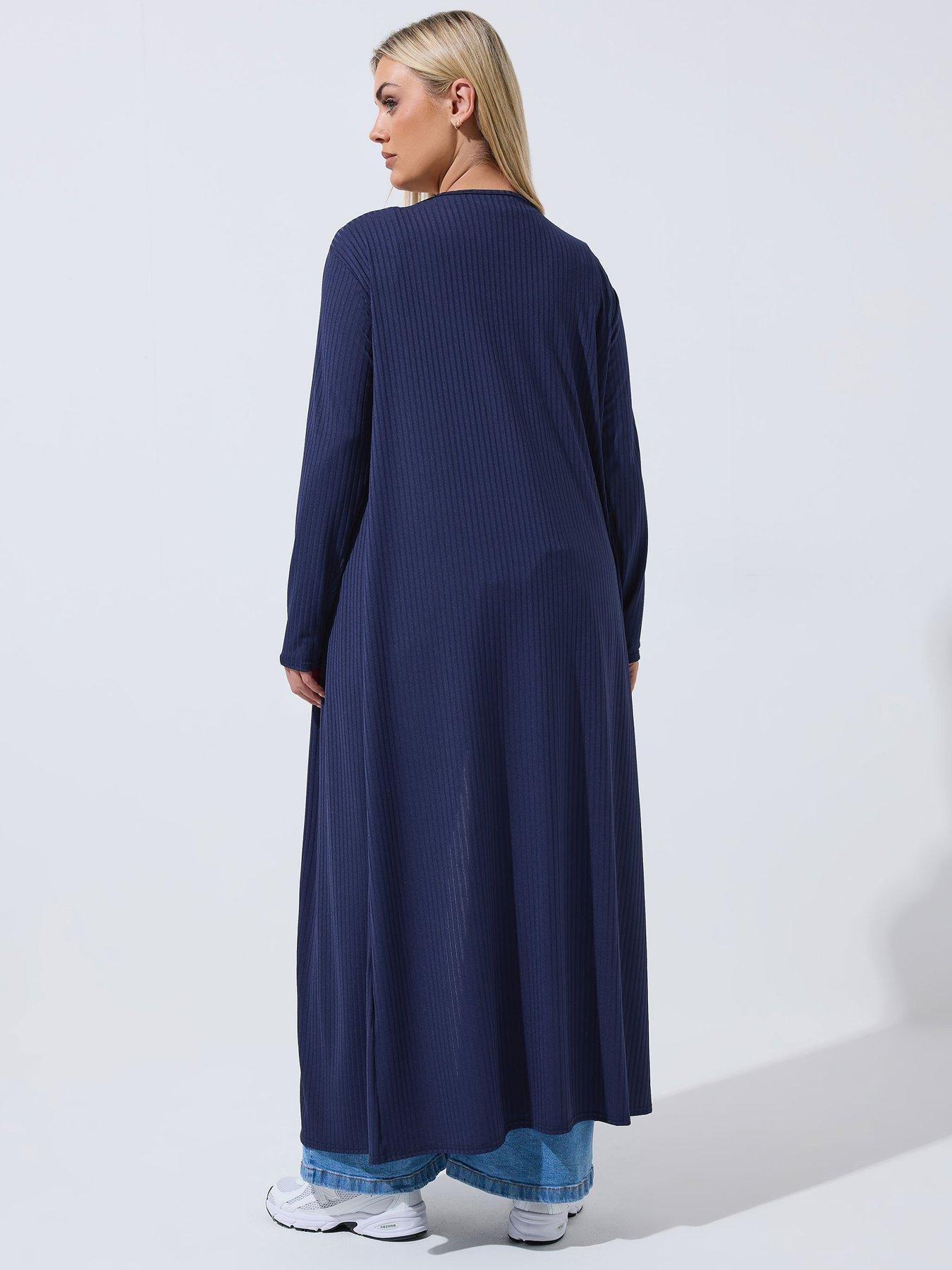 Image 2 of 5 of Yours Curve Ribbed Maxi Cardigan