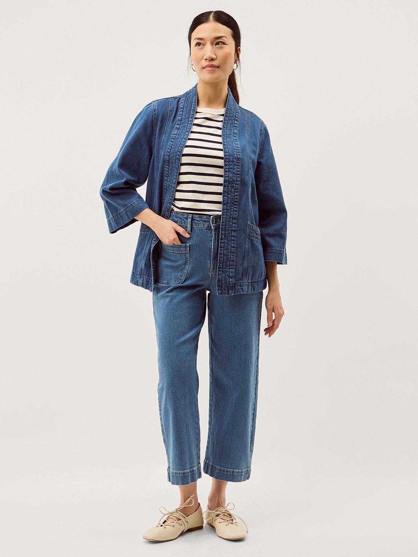 Image 3 of 5 of Monsoon Lorna Denim Jacket - Blue