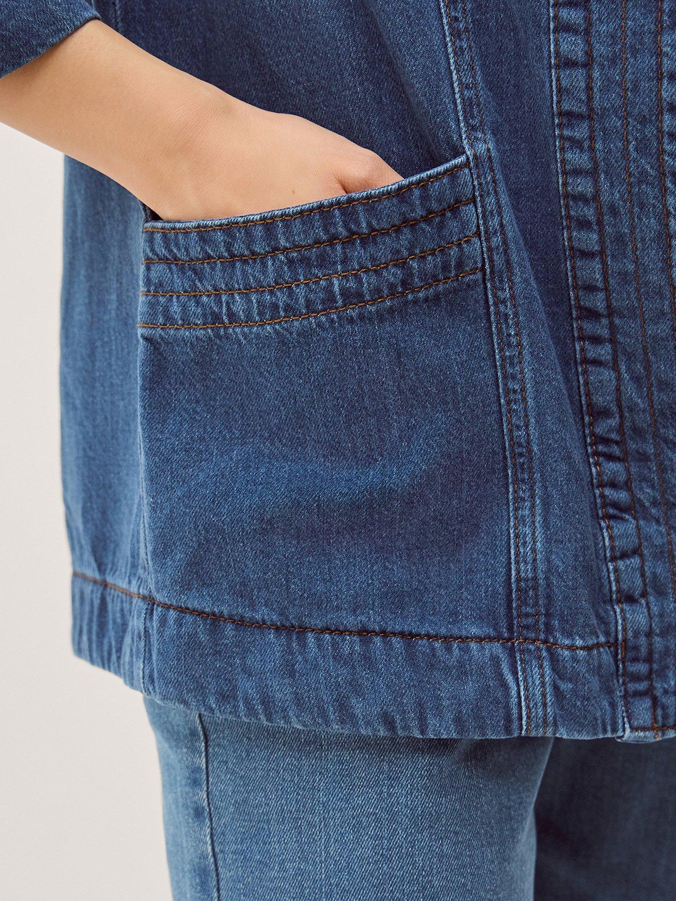 Image 4 of 5 of Monsoon Lorna Denim Jacket - Blue