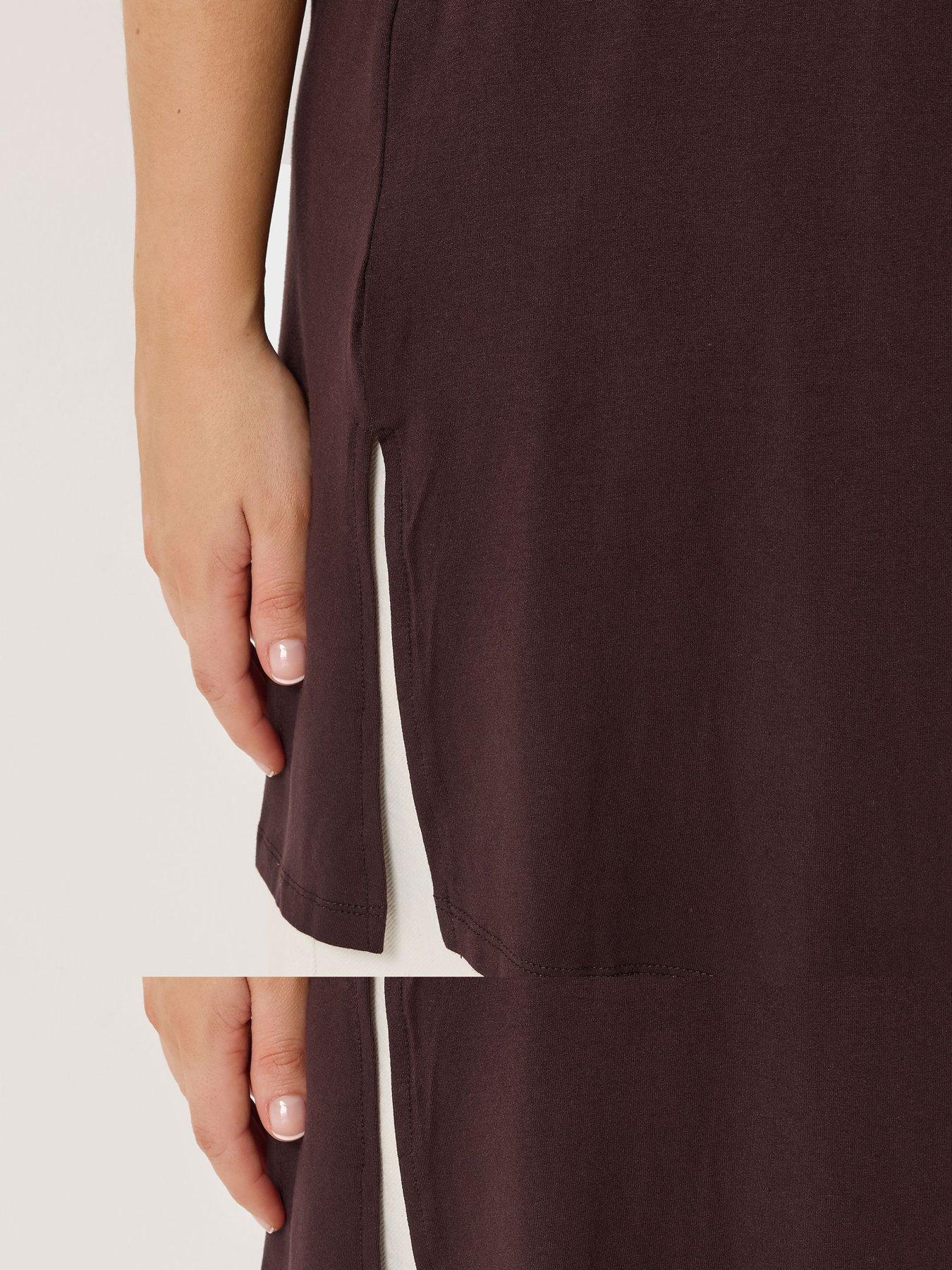 Image 4 of 5 of Yours Curve Grown On Cover Up - Brown