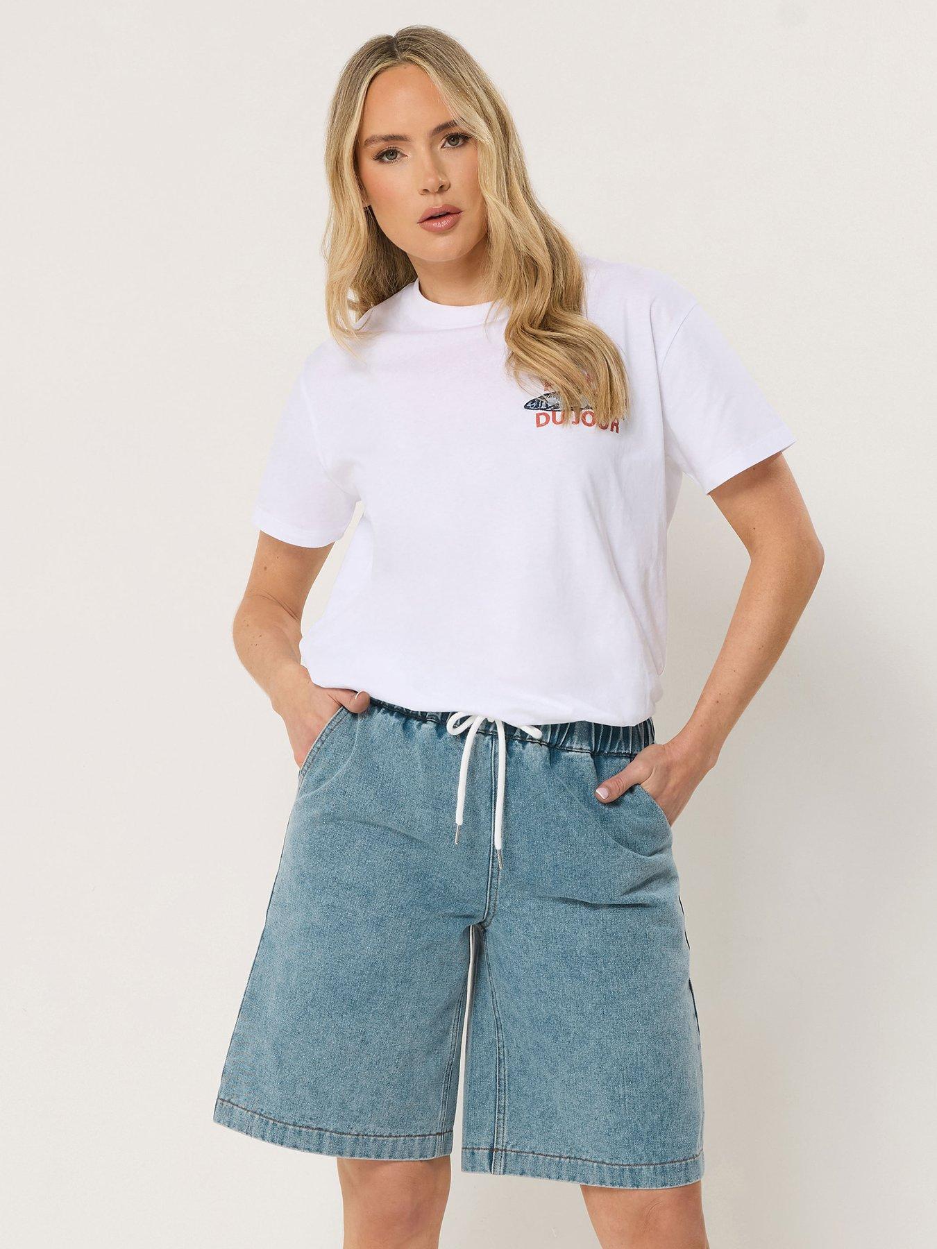 Long Tall Sally Pull On Denim Short - Blue