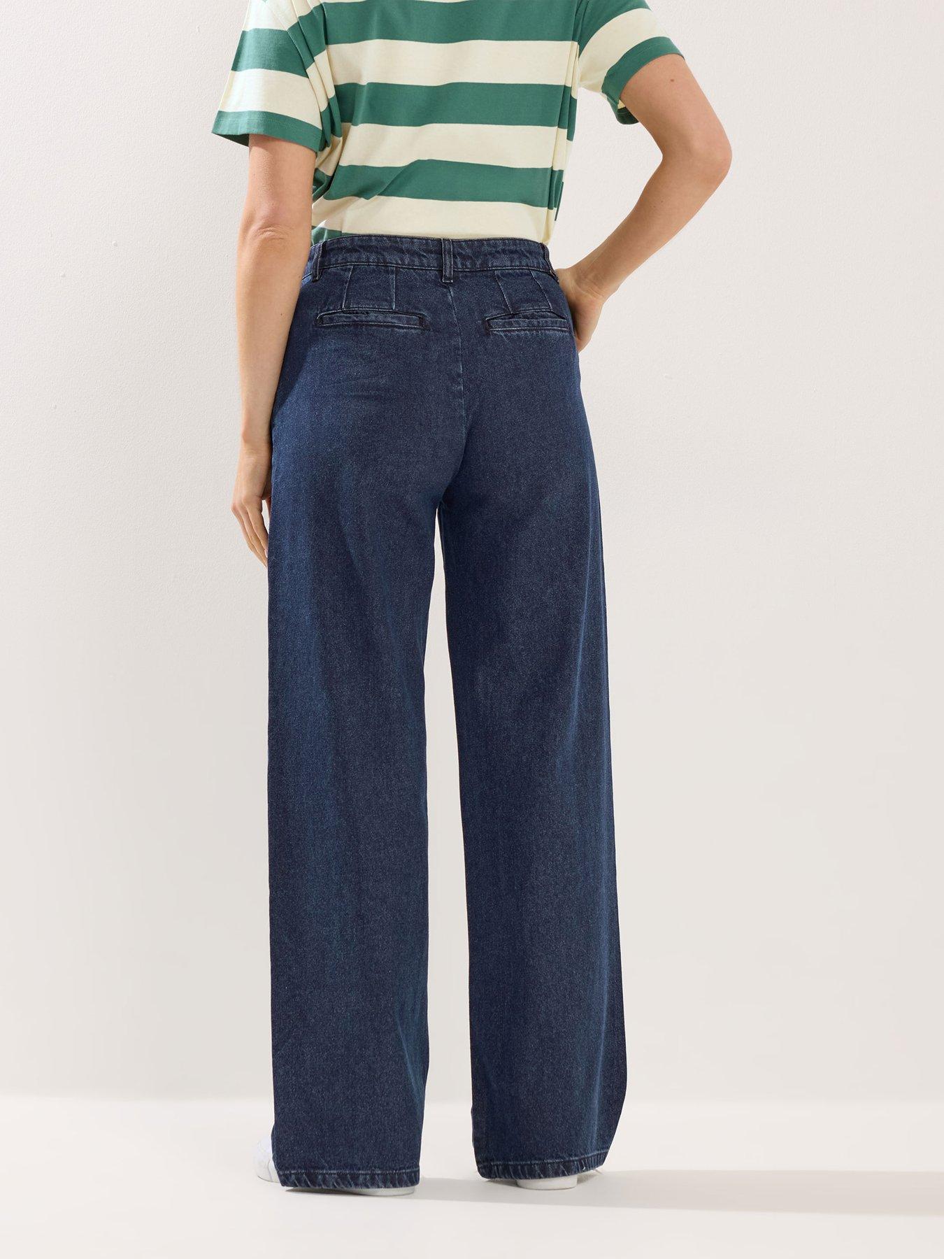 Image 2 of 5 of Long Tall Sally Pleat Front Wide Leg Jean 36" - Blue