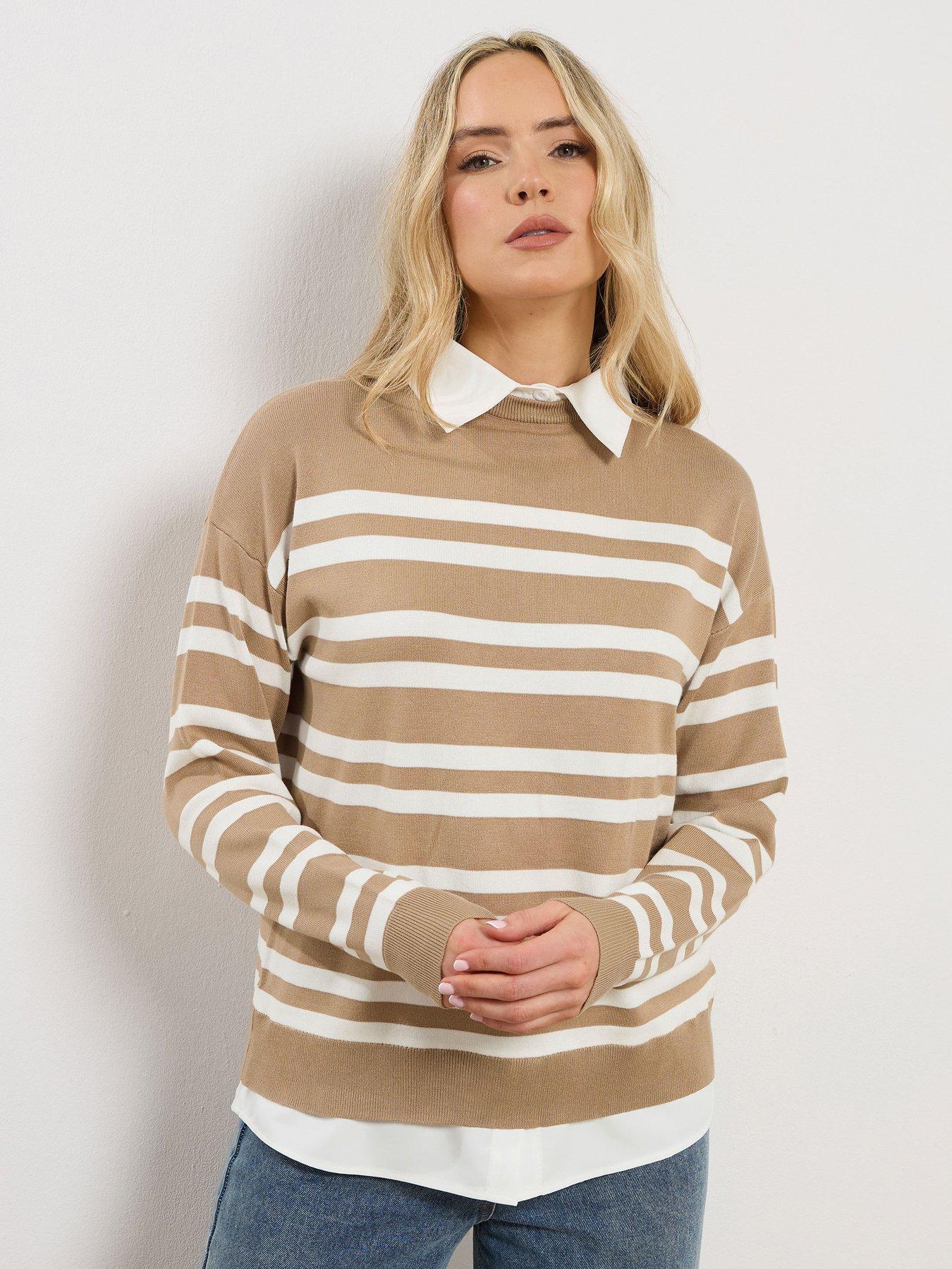 Image 1 of 5 of Long Tall Sally 2 In 1 Jumper - Cream