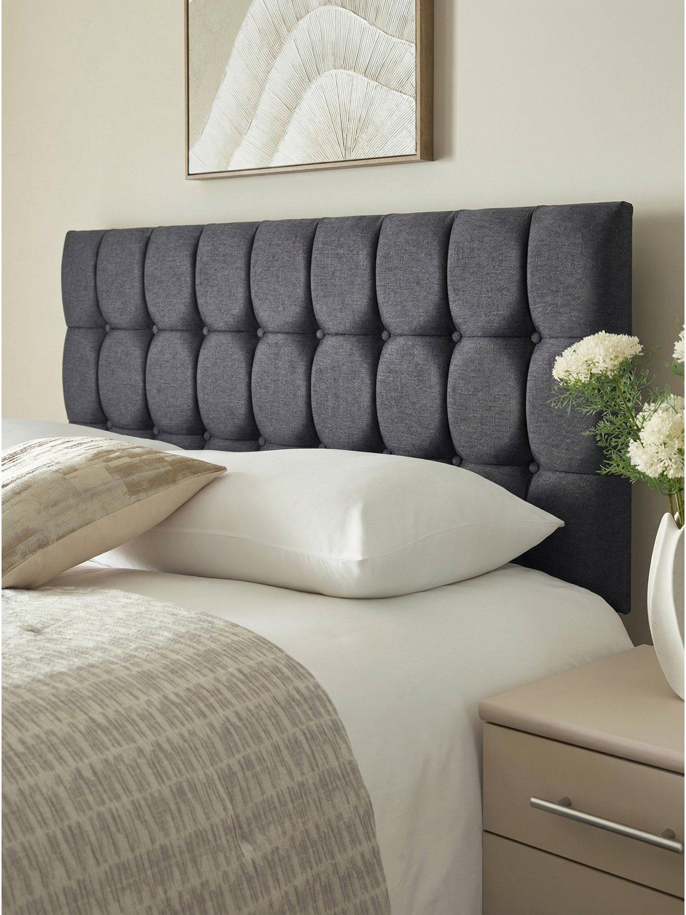 Shire Beds Aisha Chenille Small Cobbled Headboard - Sk