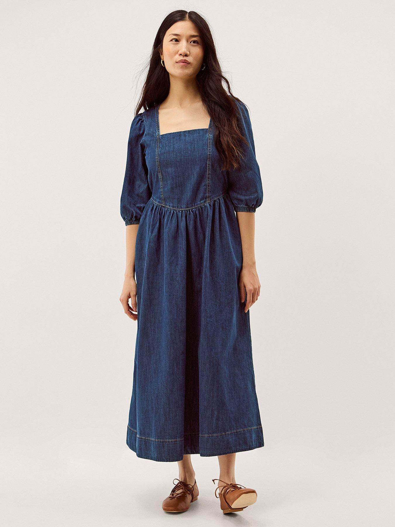 Monsoon Lily Square Neck Dress