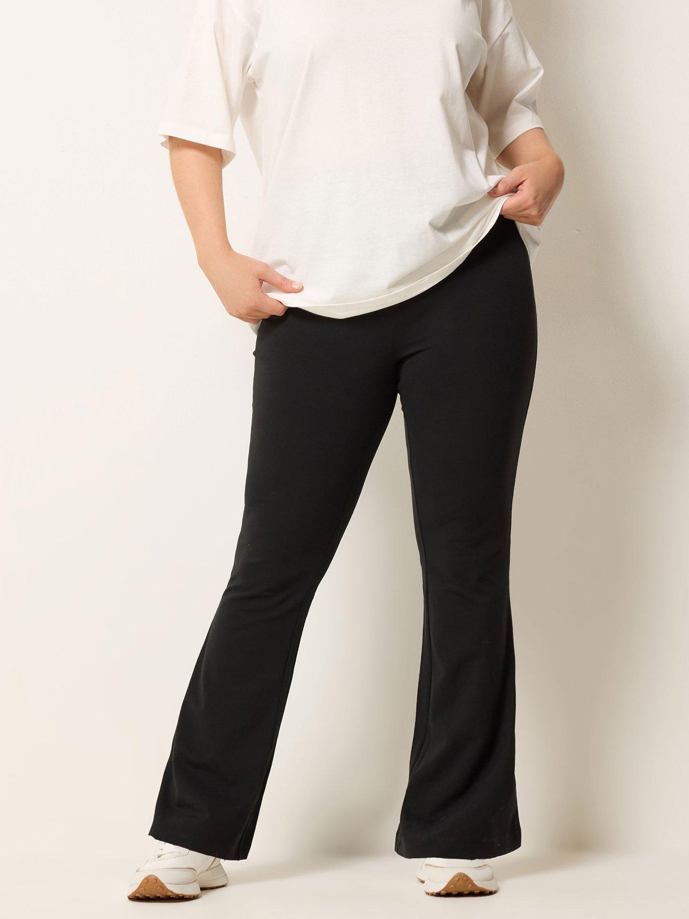 Image 1 of 5 of Yours Curve Active Flared Legging - Black