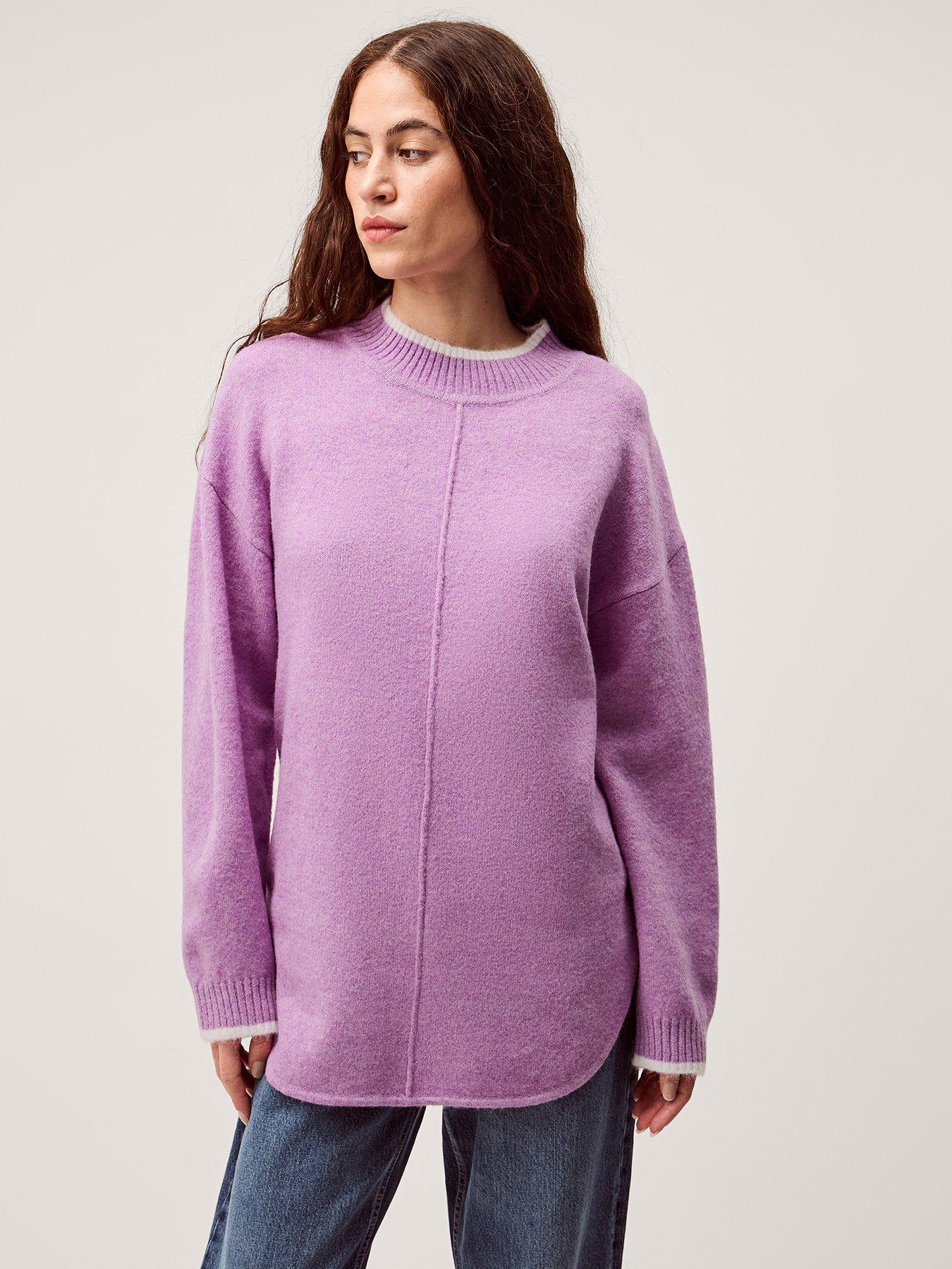 Monsoon Tori Tipped Jumper - Purple