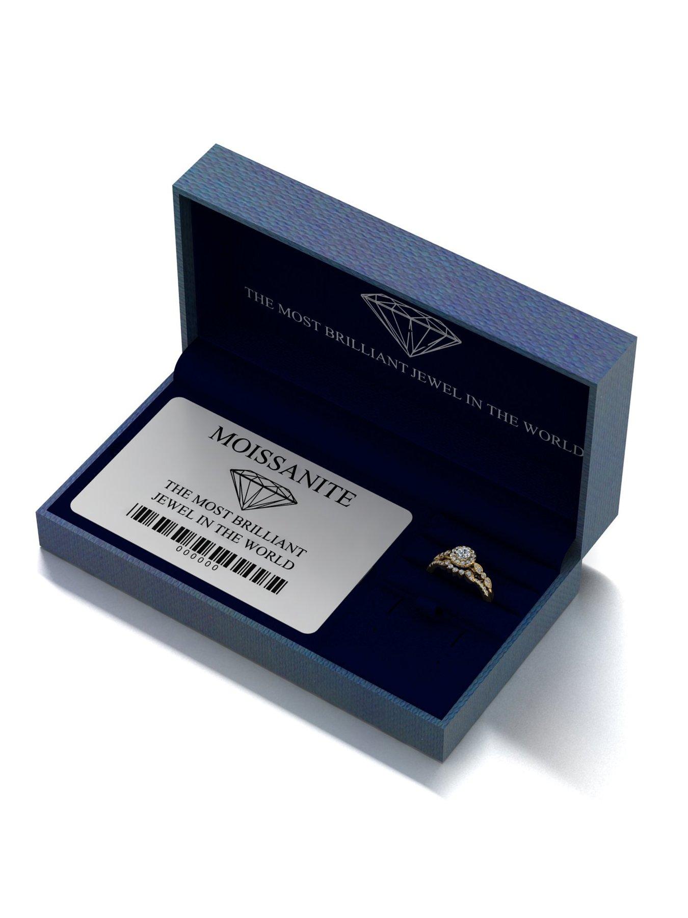 Image 5 of 5 of Moissanite 9ct Gold 0.62ct total Moissanite Ring Set